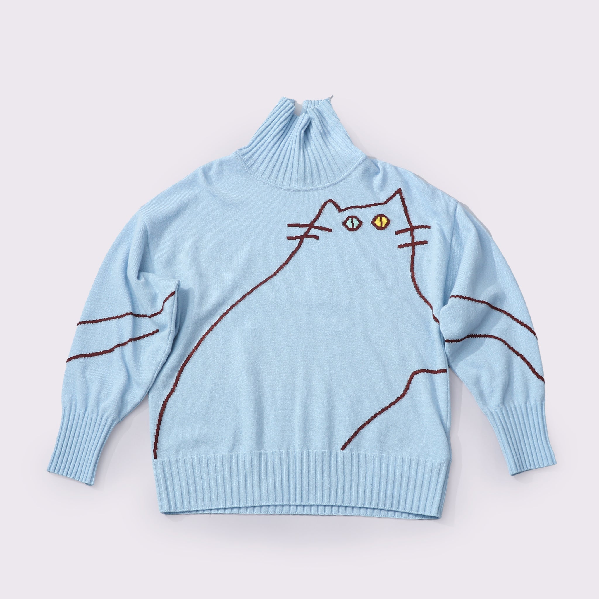 予約販売【NYANDER KNIT/ニャンダーニット】ODD EYE CAT PULL