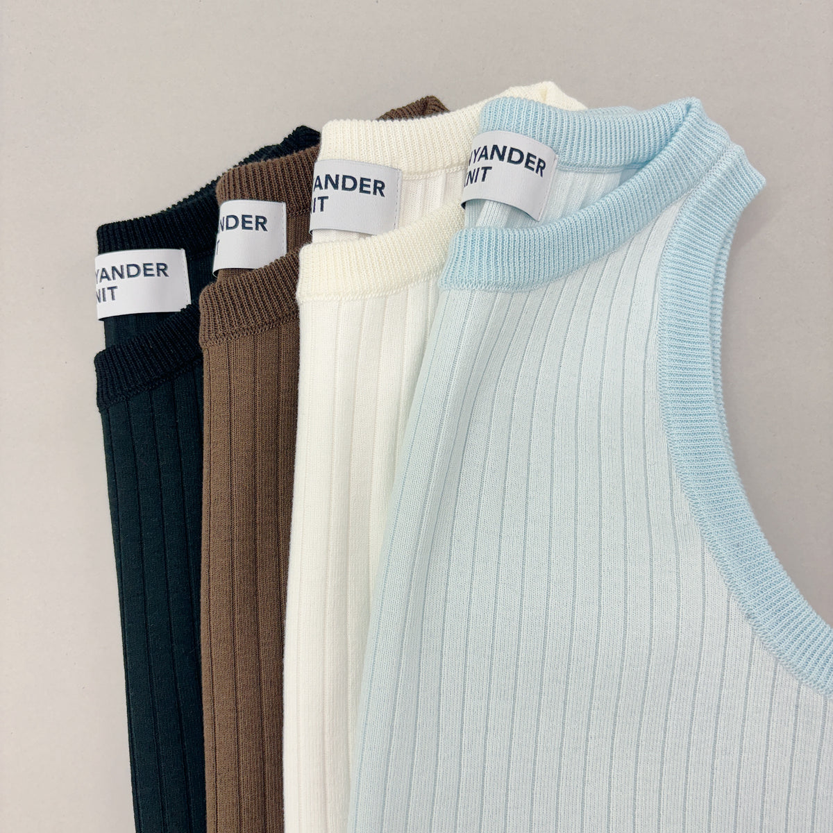【NYANDER KNIT/ニャンダーニット】 RIB TANC TOP リブタンクトップ