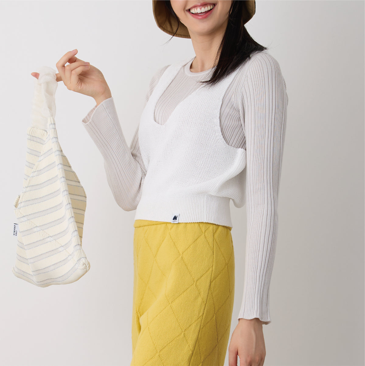 【NYANDER KNIT/ニャンダーニット】 SILK RIB P/O リブプルオーバー
