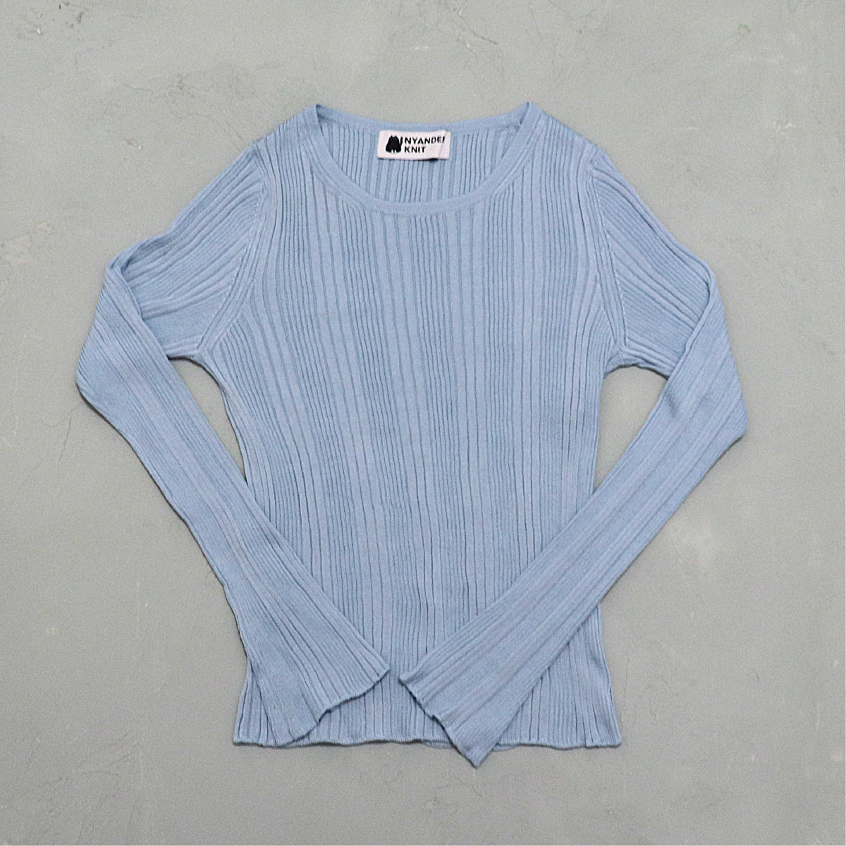 【NYANDER KNIT/ニャンダーニット】 SILK RIB P/O リブプルオーバー