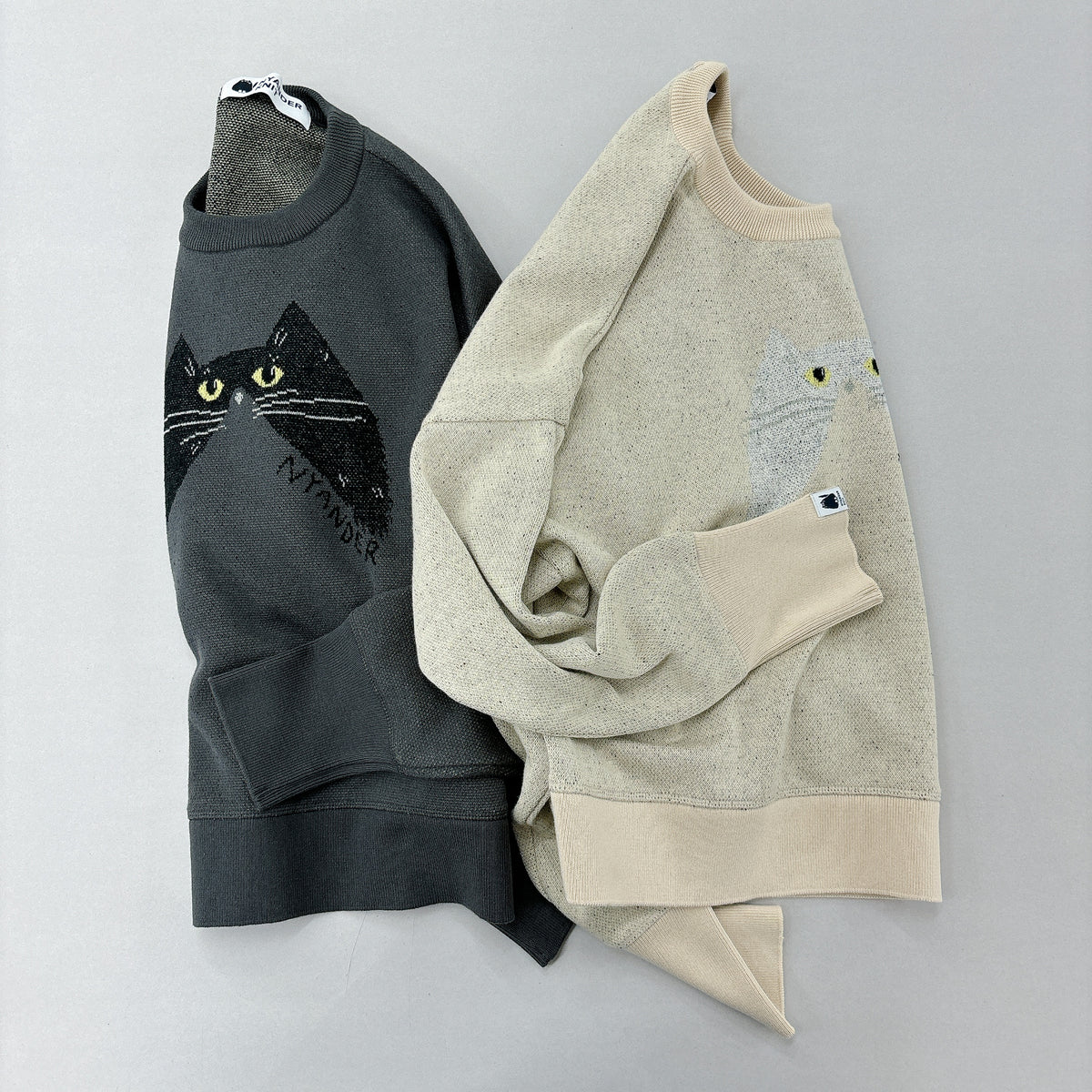 【NYANDER KNIT/ニャンダーニット】 CATS EYE PO ニットトレーナー