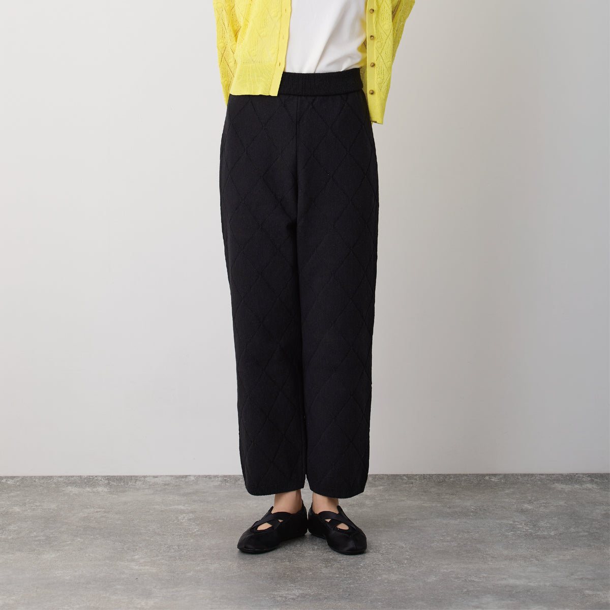 【NYANDER KNIT/ニャンダーニット】 links knit pants コットンパンツ