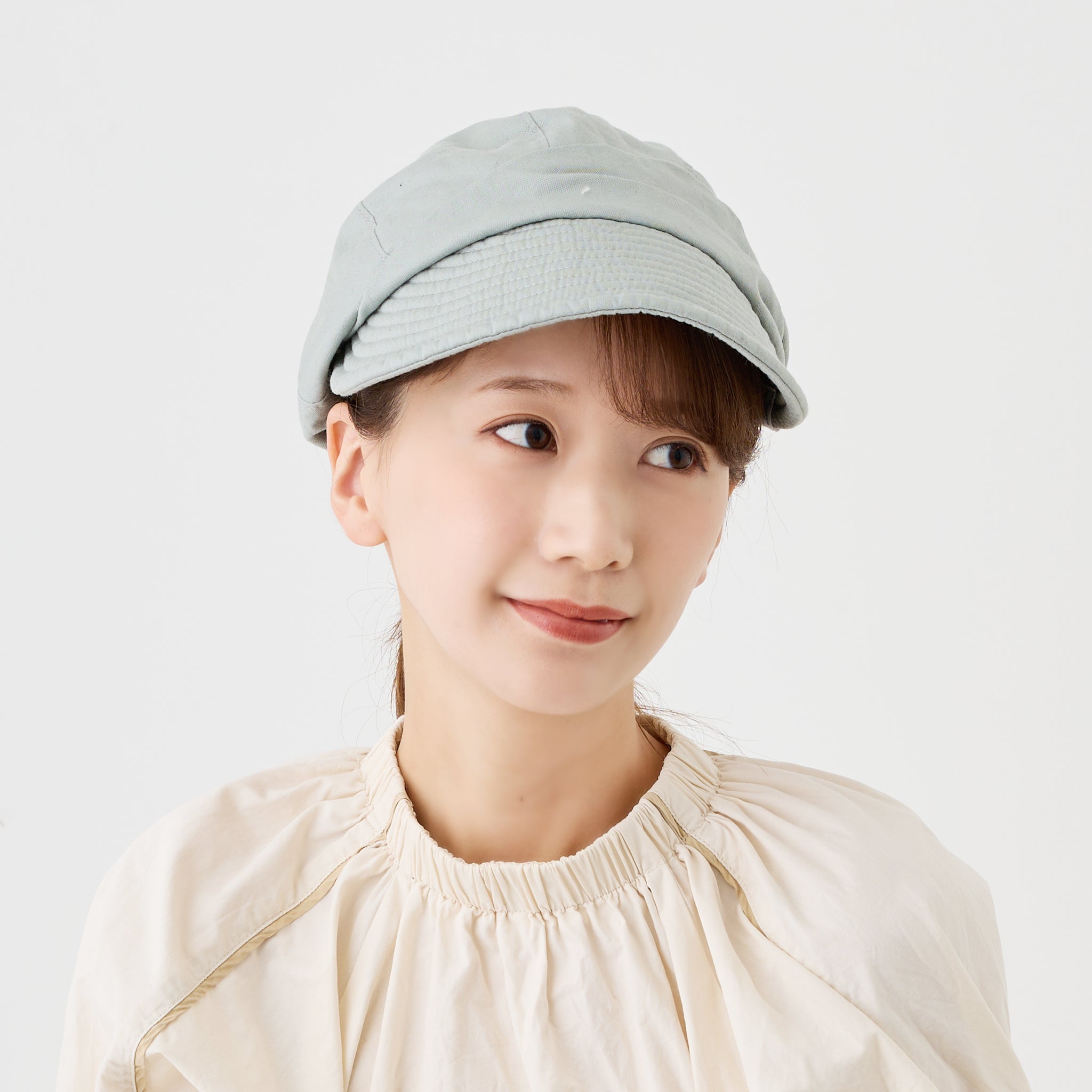 rinon dot シルク混リラックスキャス 裏地シルク100%