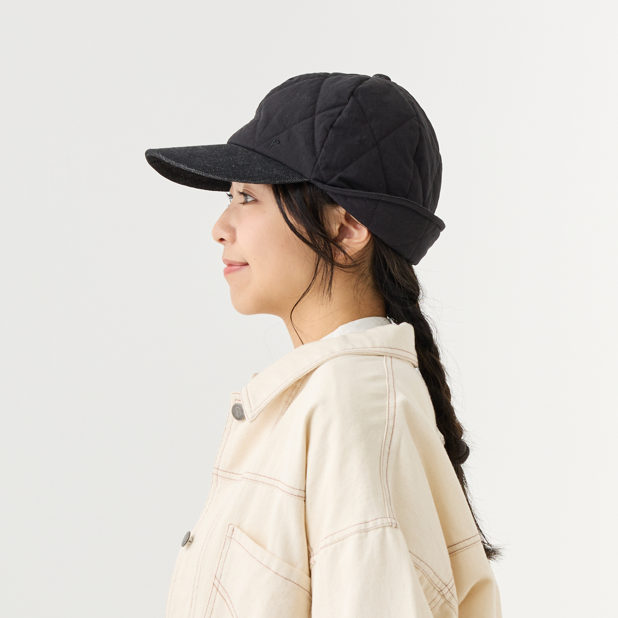 【rinon dot】キルティングキャップ