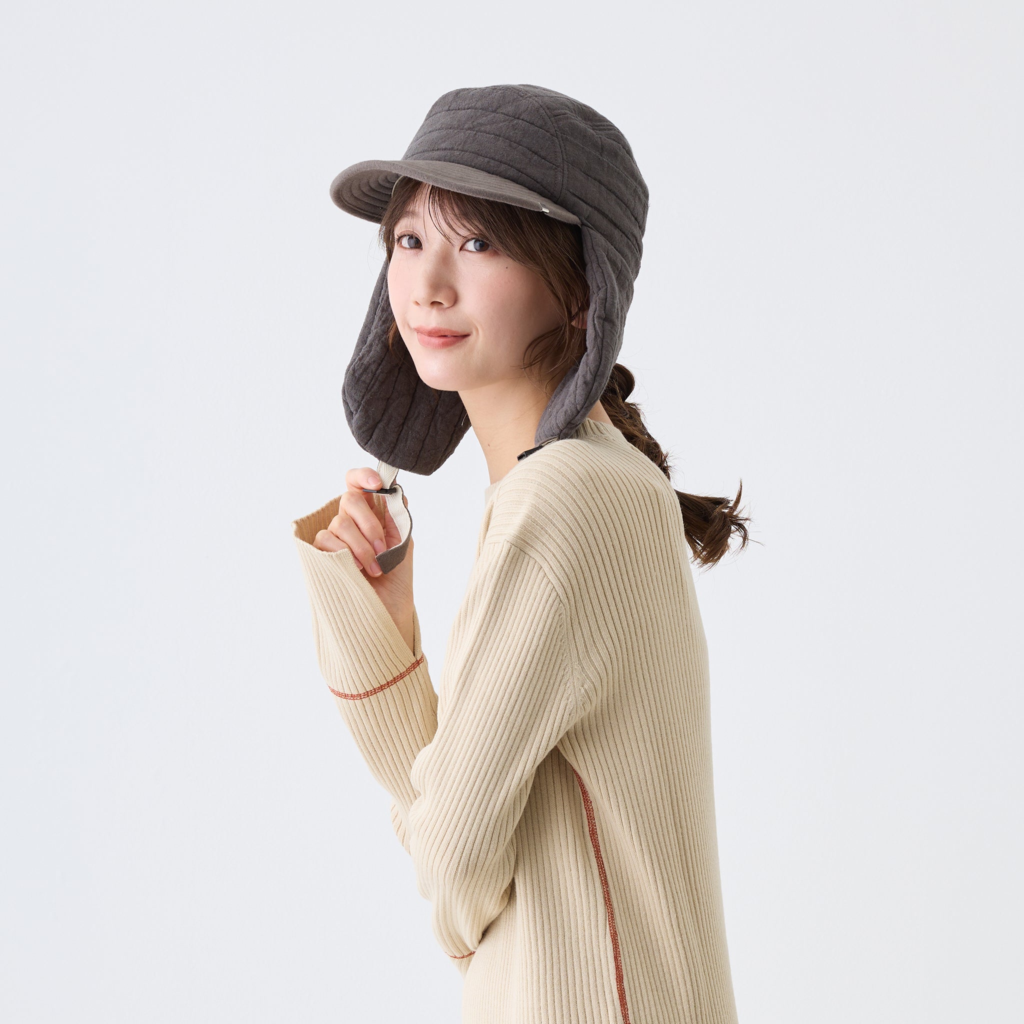 rinon dot QT ear flap cap