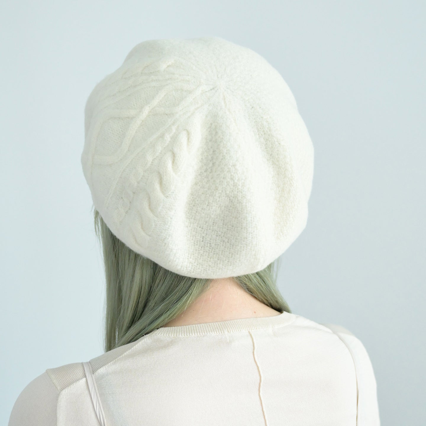 Cableberet ケーブル編みベレー帽