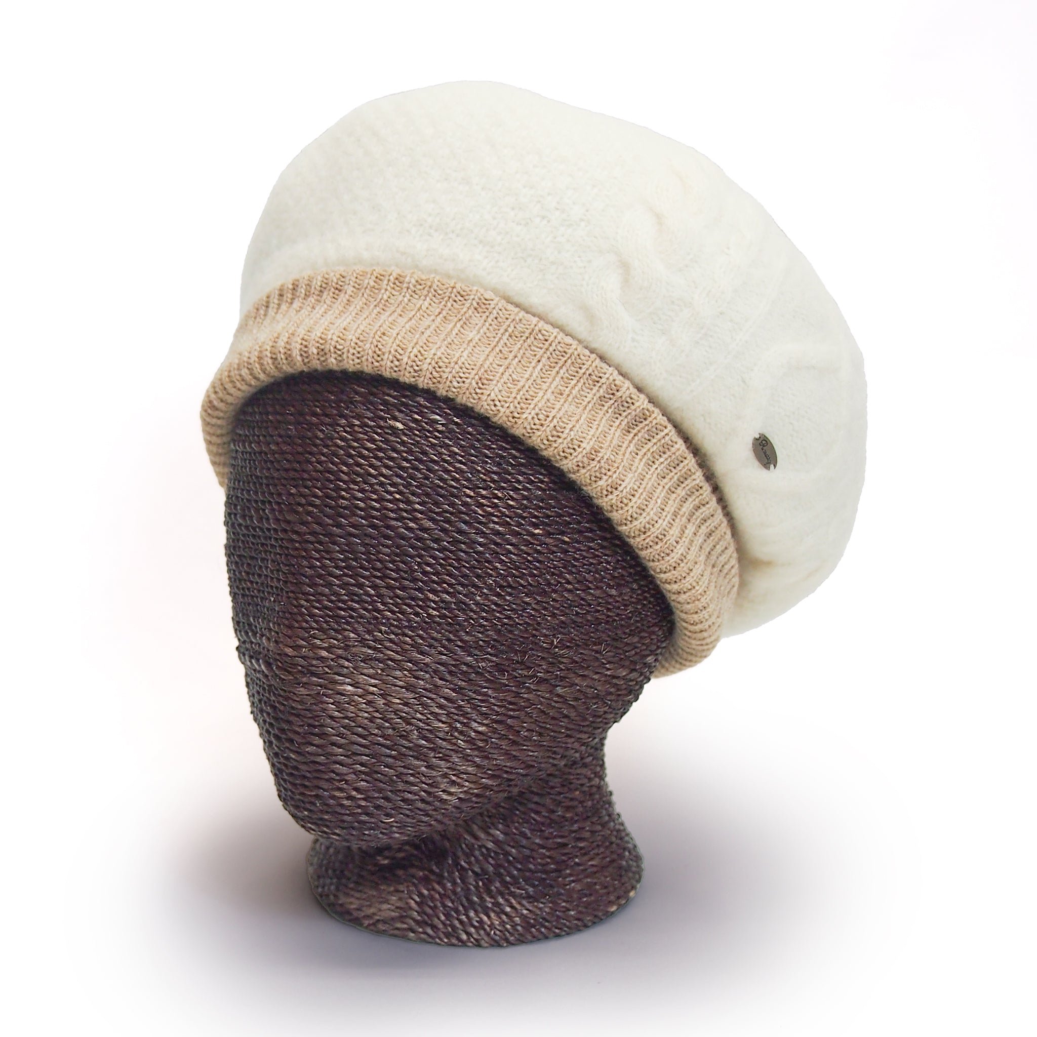 Cableberet ケーブル編みベレー帽