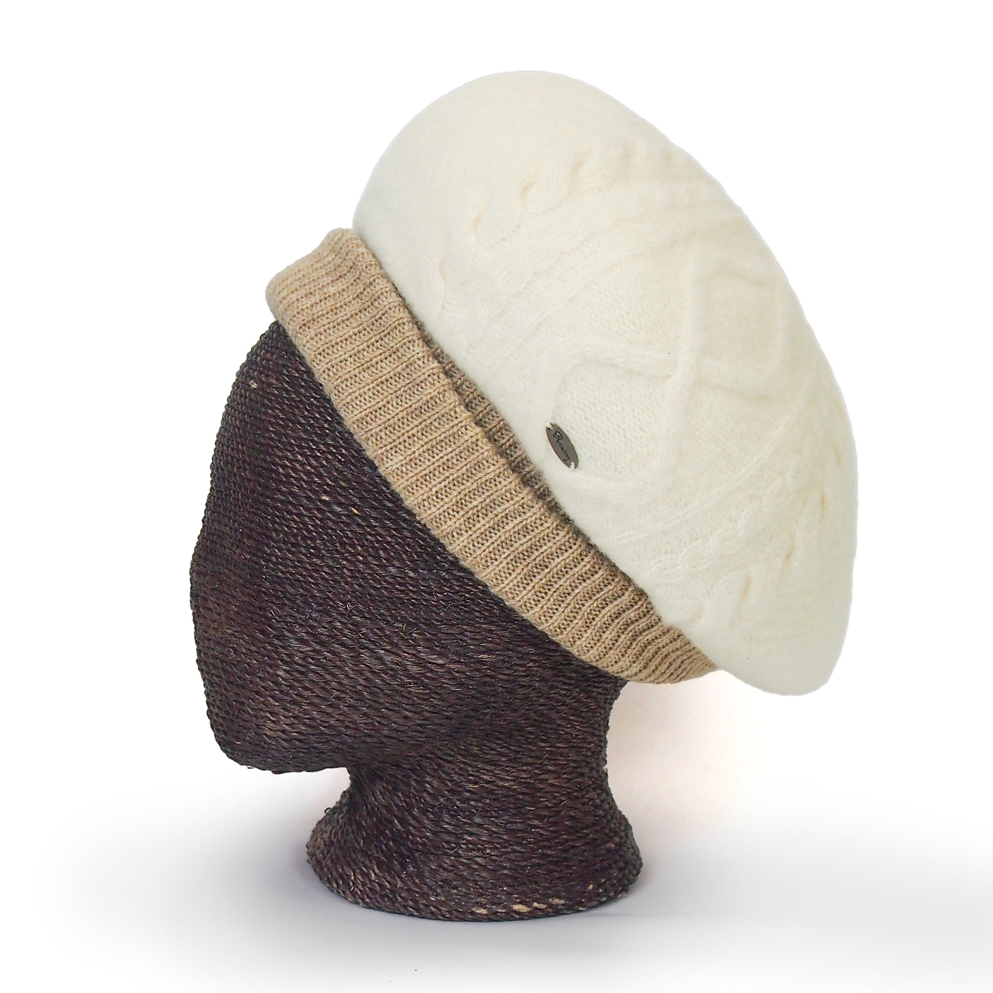 Cableberet ケーブル編みベレー帽