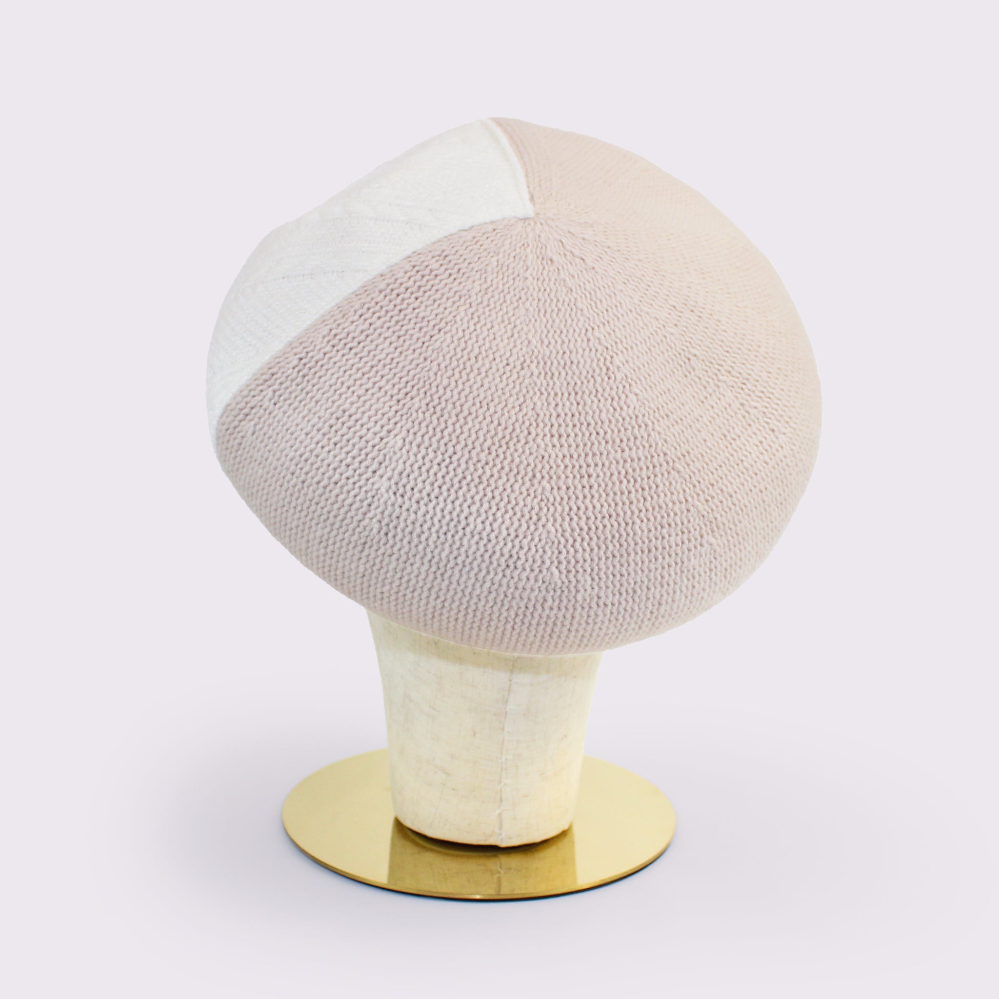 カシミヤ混ケーブル掛け合わせベレー