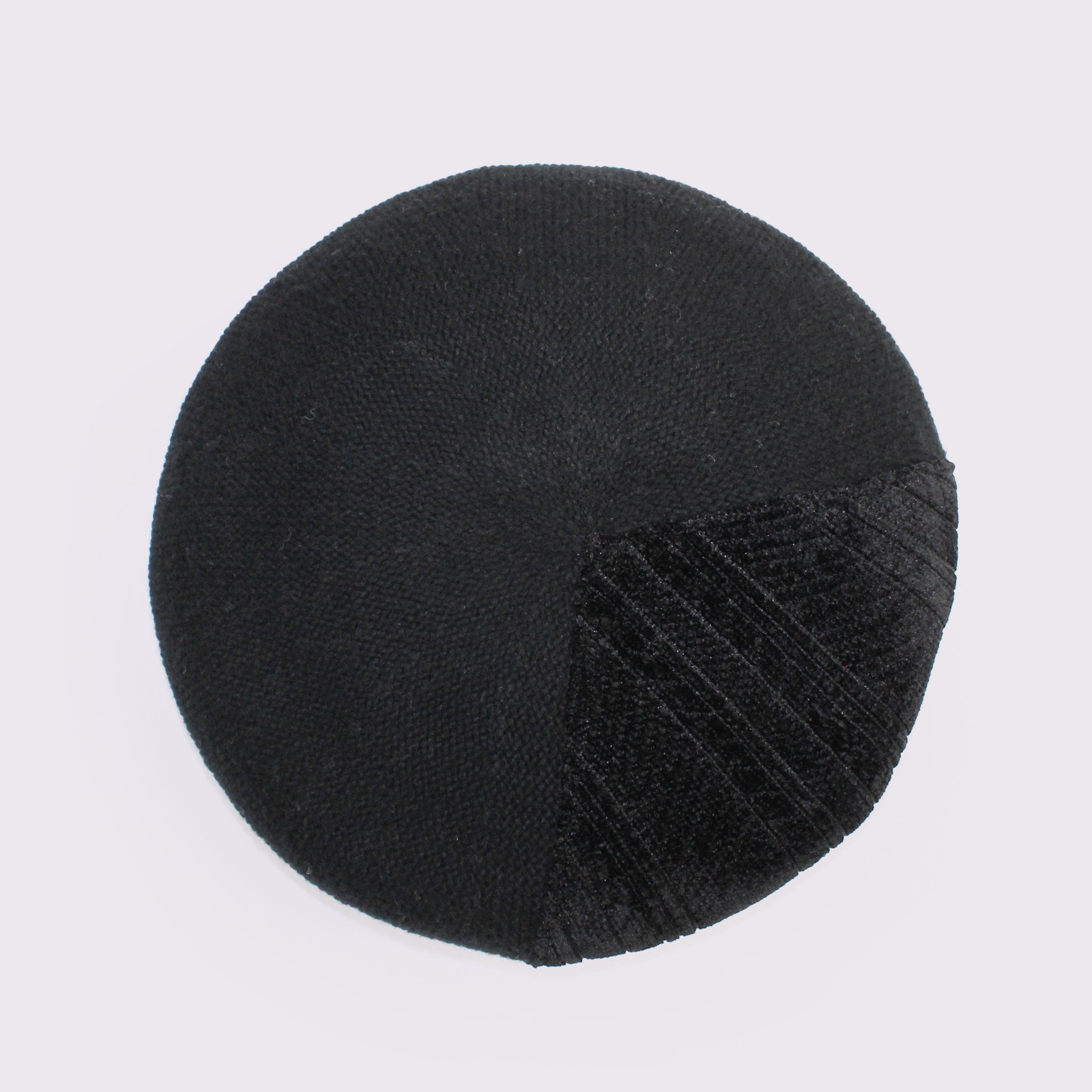 カシミヤ混ケーブル掛け合わせベレー