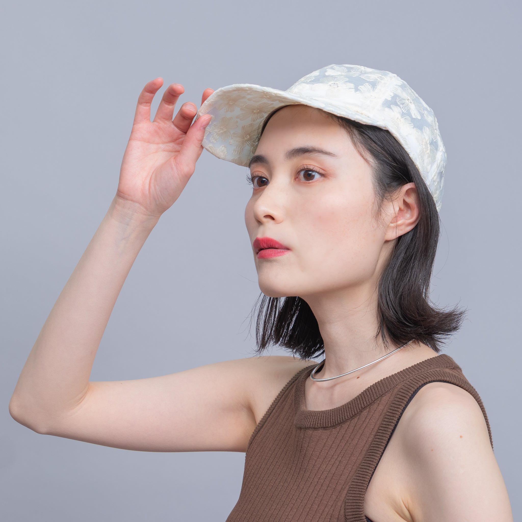 フラワーレースキャップ