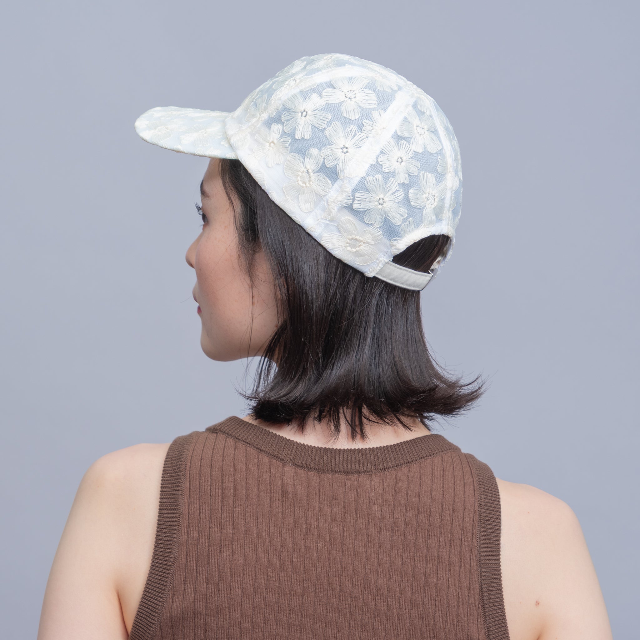 フラワーレースキャップ