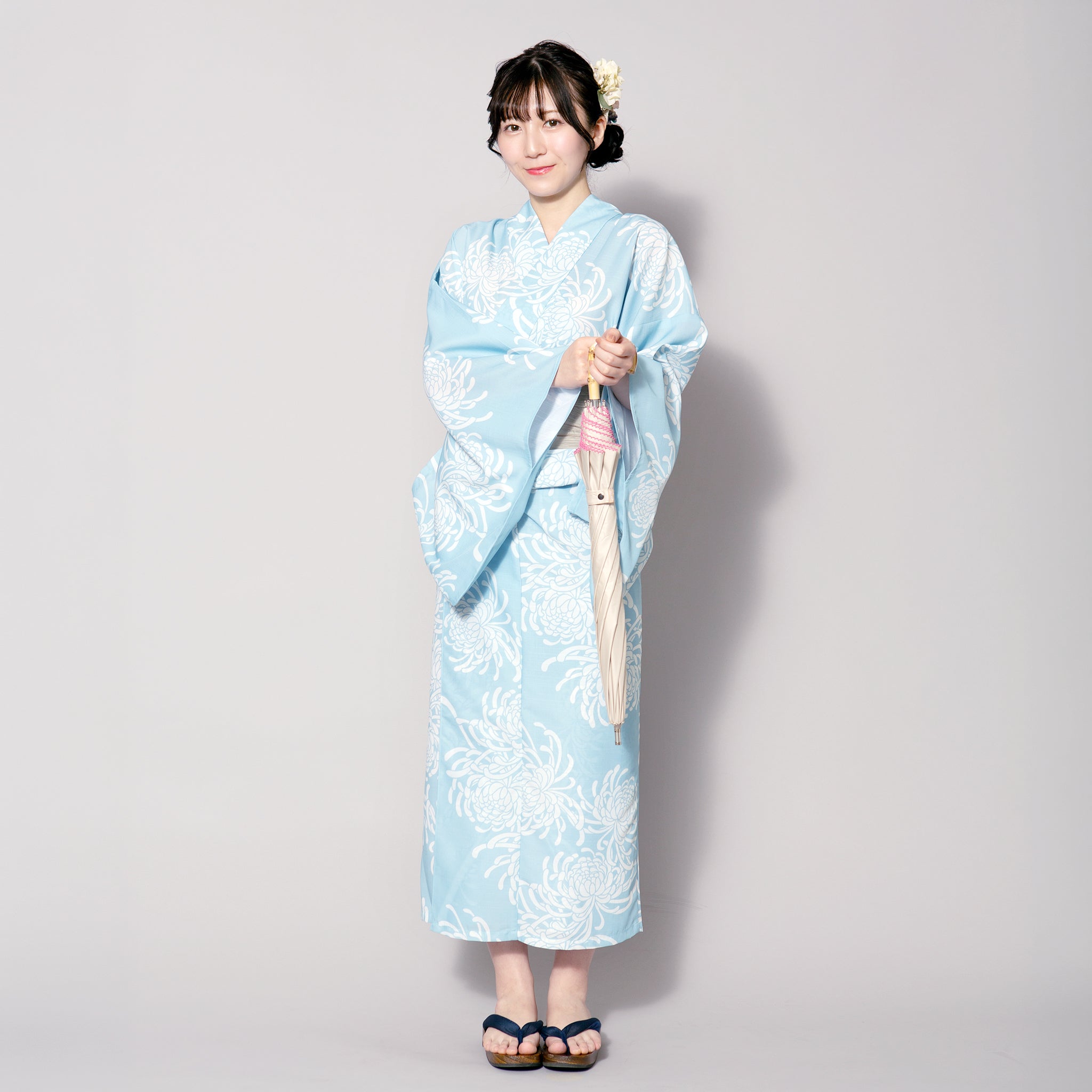 Coolpass 糸菊 浴衣3点セット(浴衣+腰ひも+兵児帯)