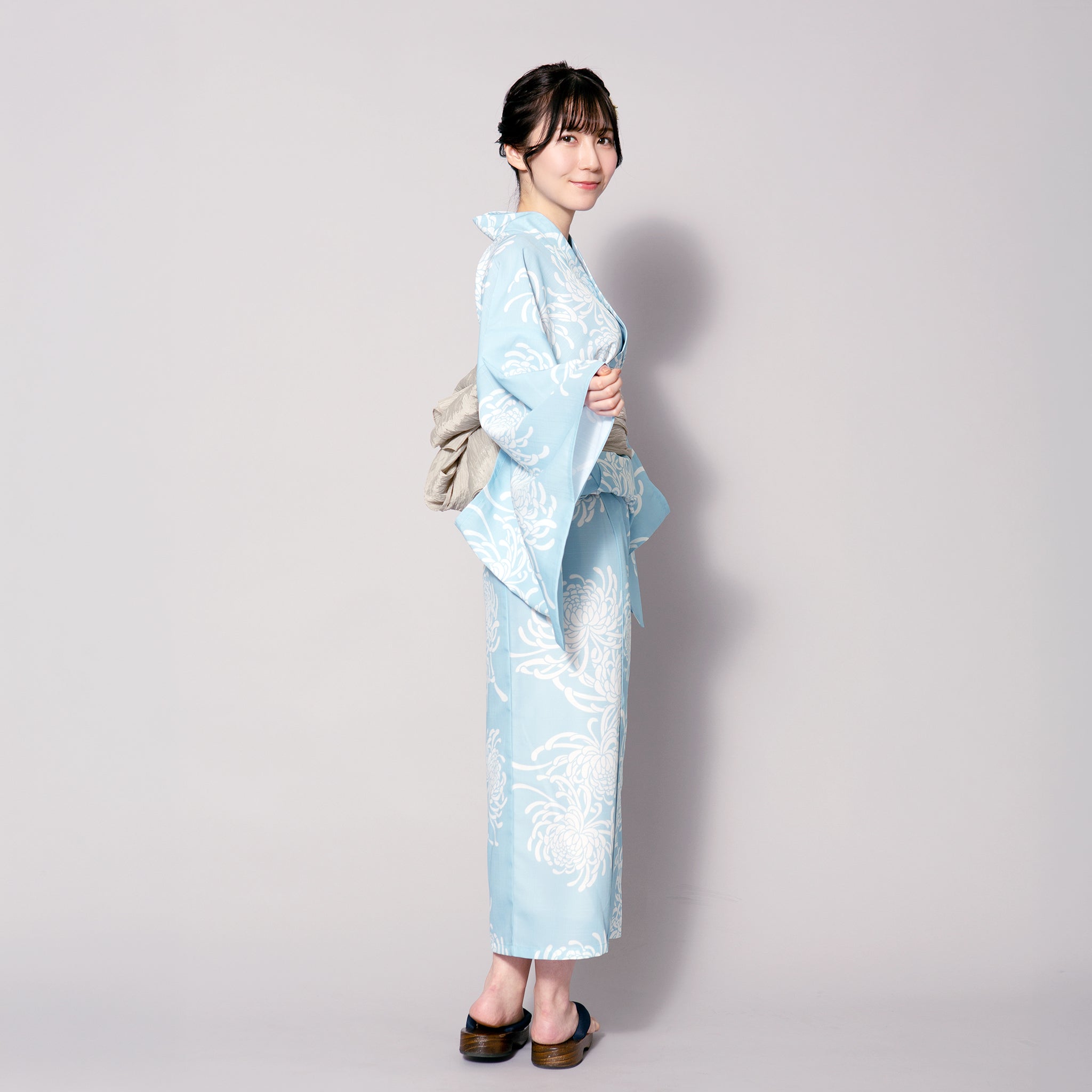 Coolpass 糸菊 浴衣3点セット(浴衣+腰ひも+兵児帯)