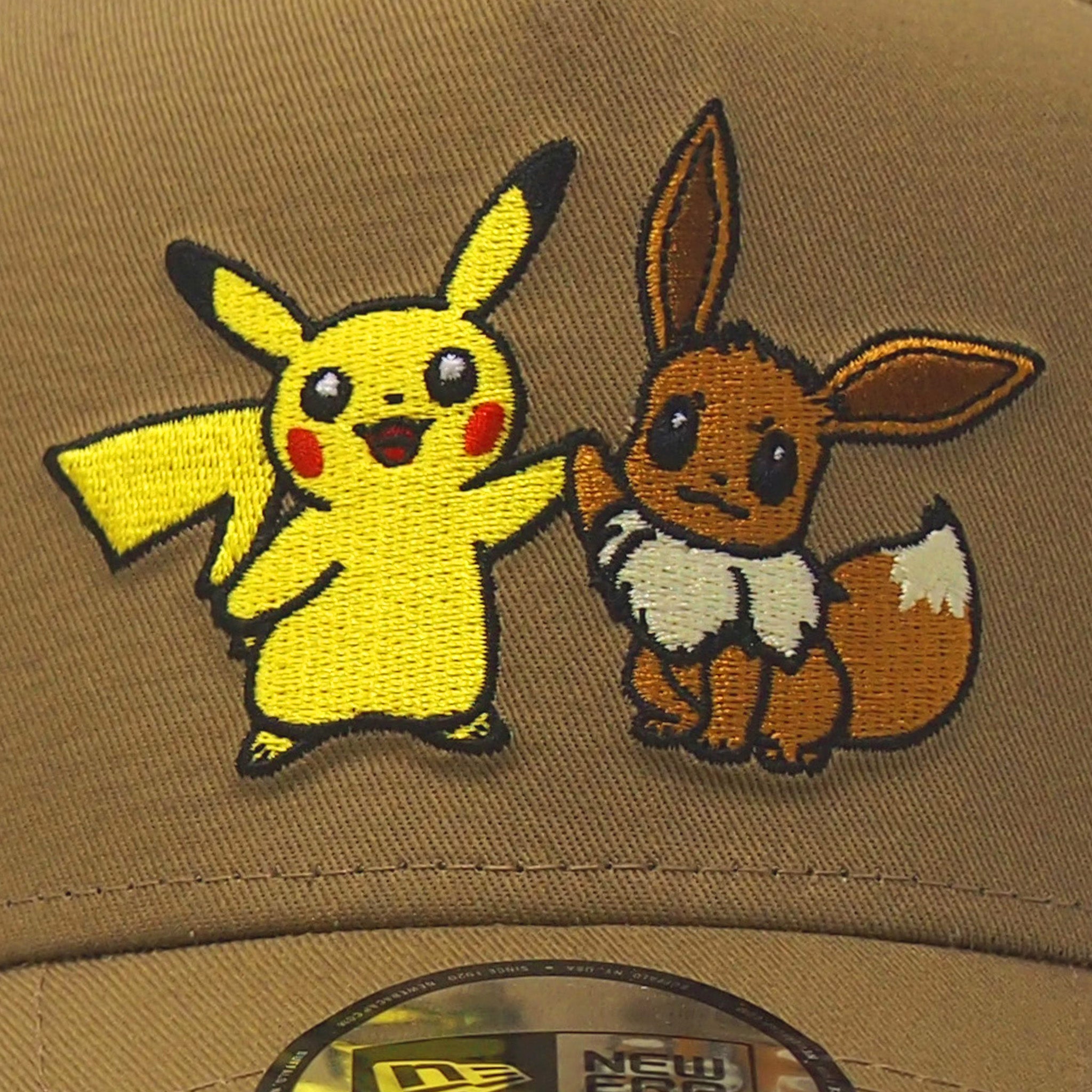 NEW ERA ニューエラ  9FORTY A-Frame トラッカー Pokémon ポケモン ピカチュウ イーブイ カーキ　14124343 |【公式】帽子専門店 ATRENA（アトレナ） オンラインストア