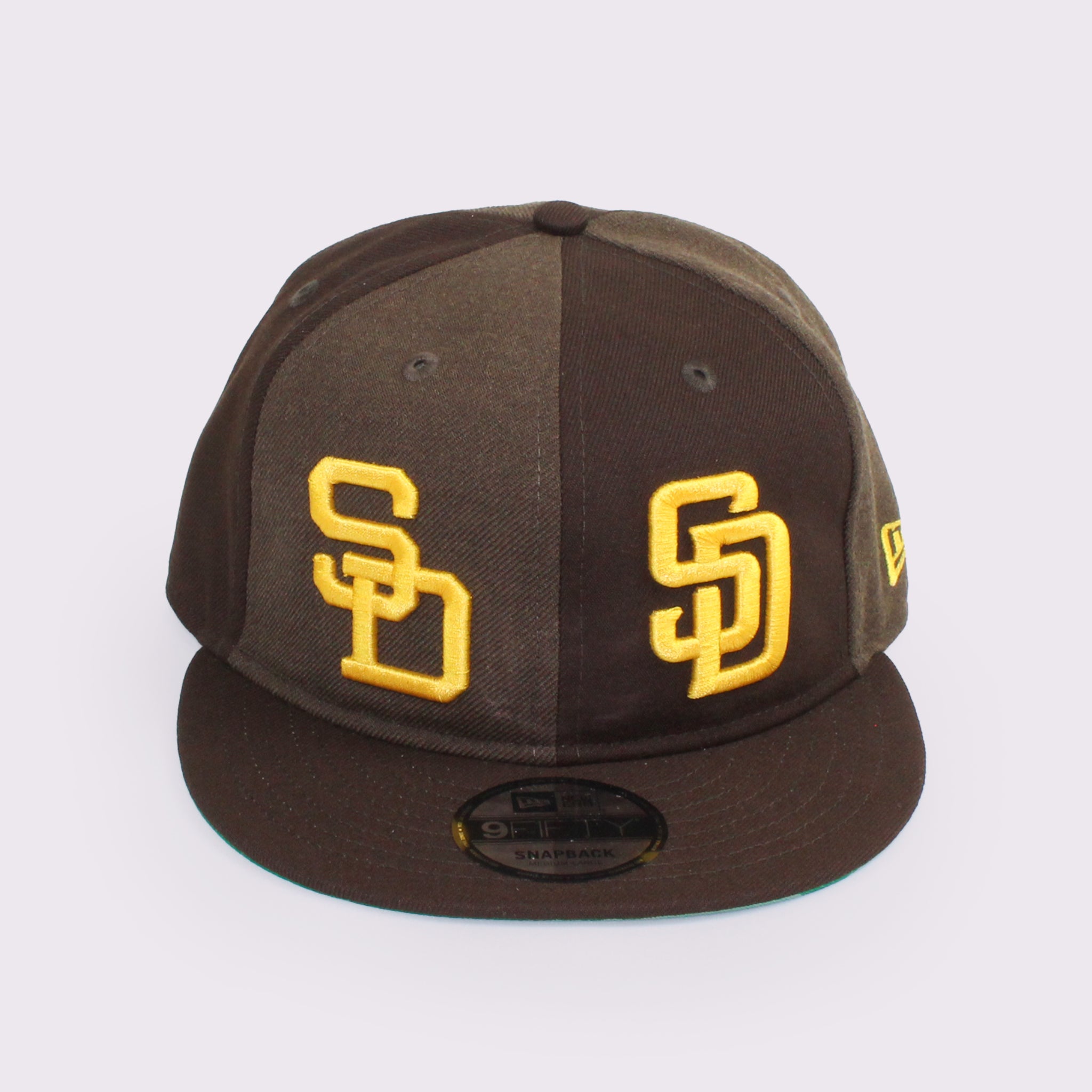 NEW ERA 9FIFTY ソフトバックラム MLB ダブルロゴ サンディエゴ・パドレス クーパーズタウン バーントウッド ケリーグリーン