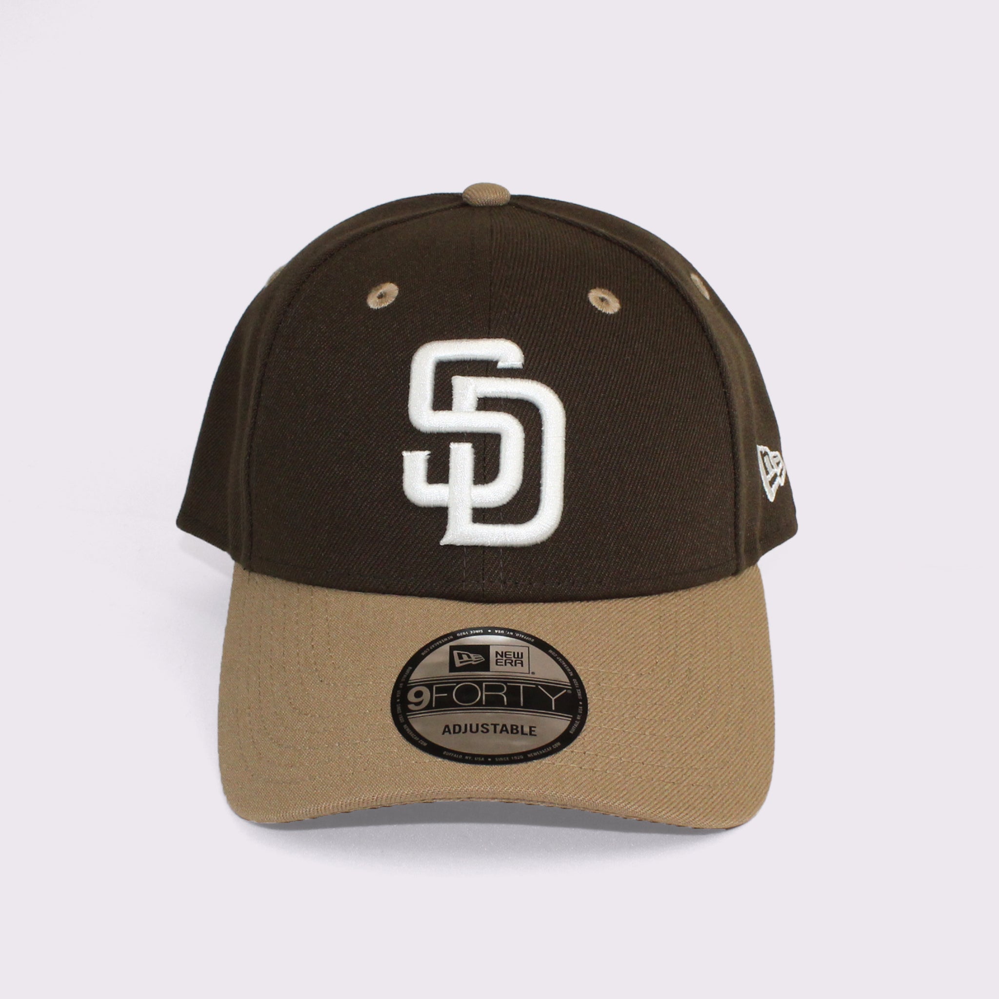 NEW ERA 9FORTY 2-Tone Woven Label サンディエゴ・パドレス ウォルナット カーキバイザー