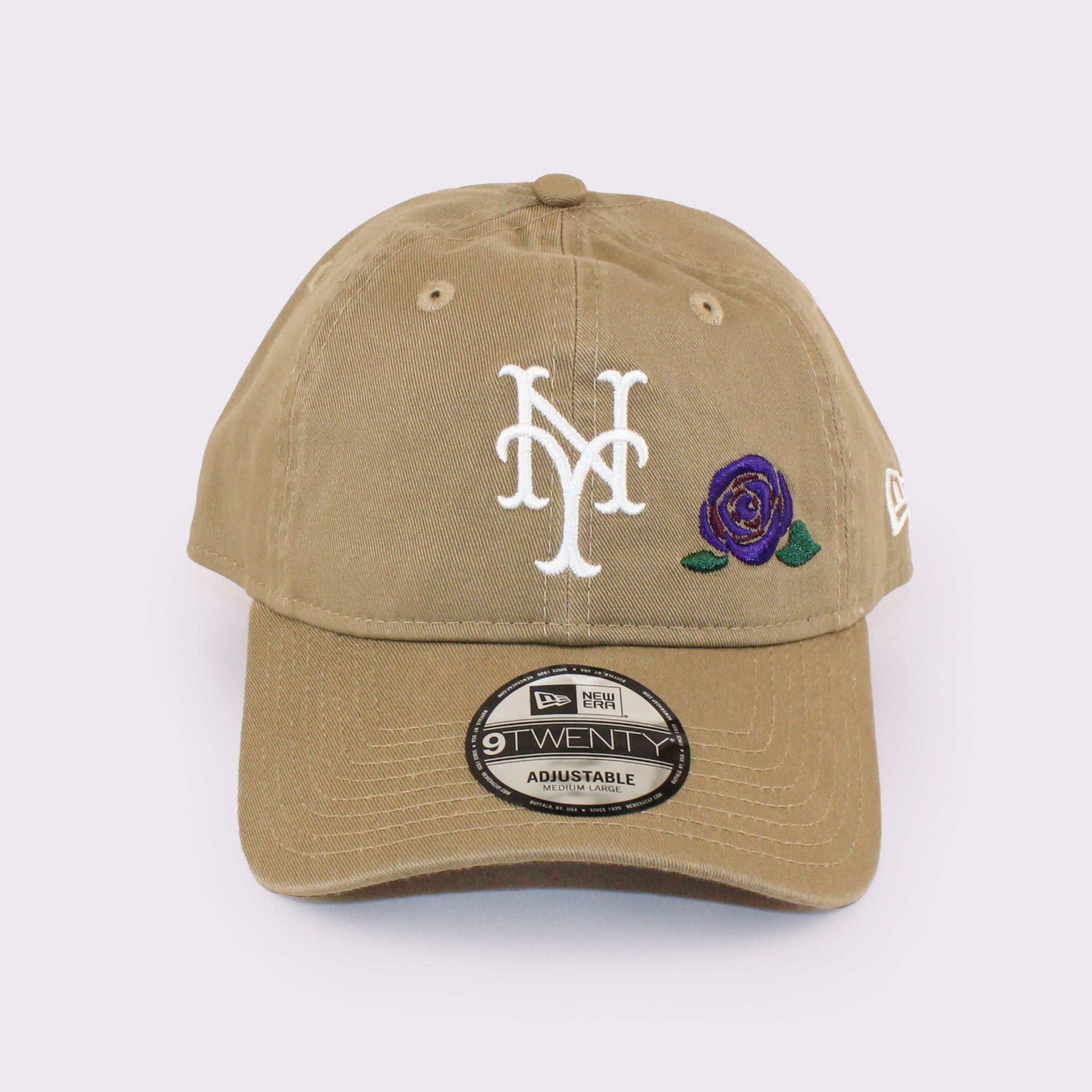 NEW ERA 9TWENTY クロスストラップ With Rose ニューヨーク・メッツ ブリティッシュカーキ