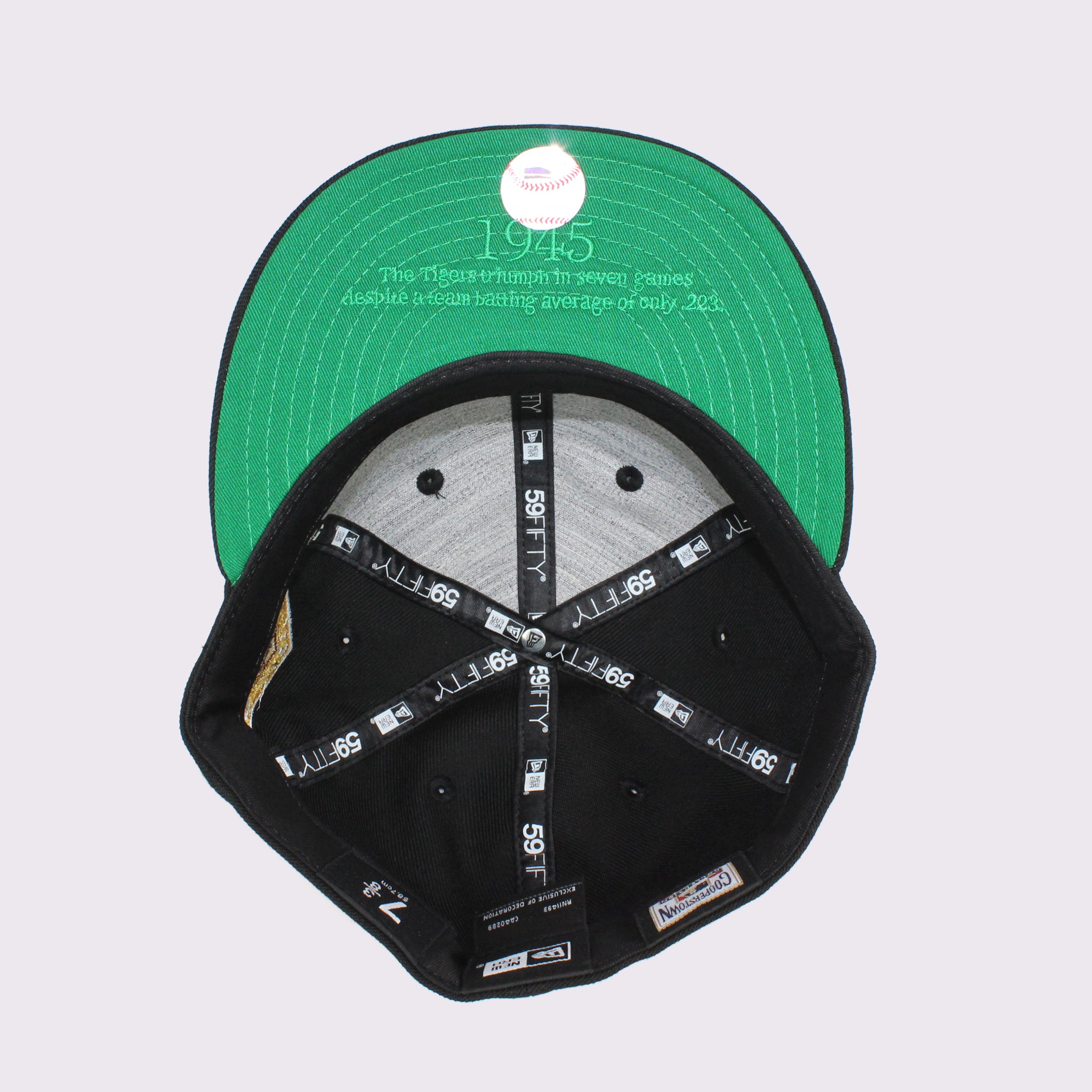 NEW ERA 59FIFTY ソフトバックラム World Series デトロイト・タイガース クーパーズタウン ブラック