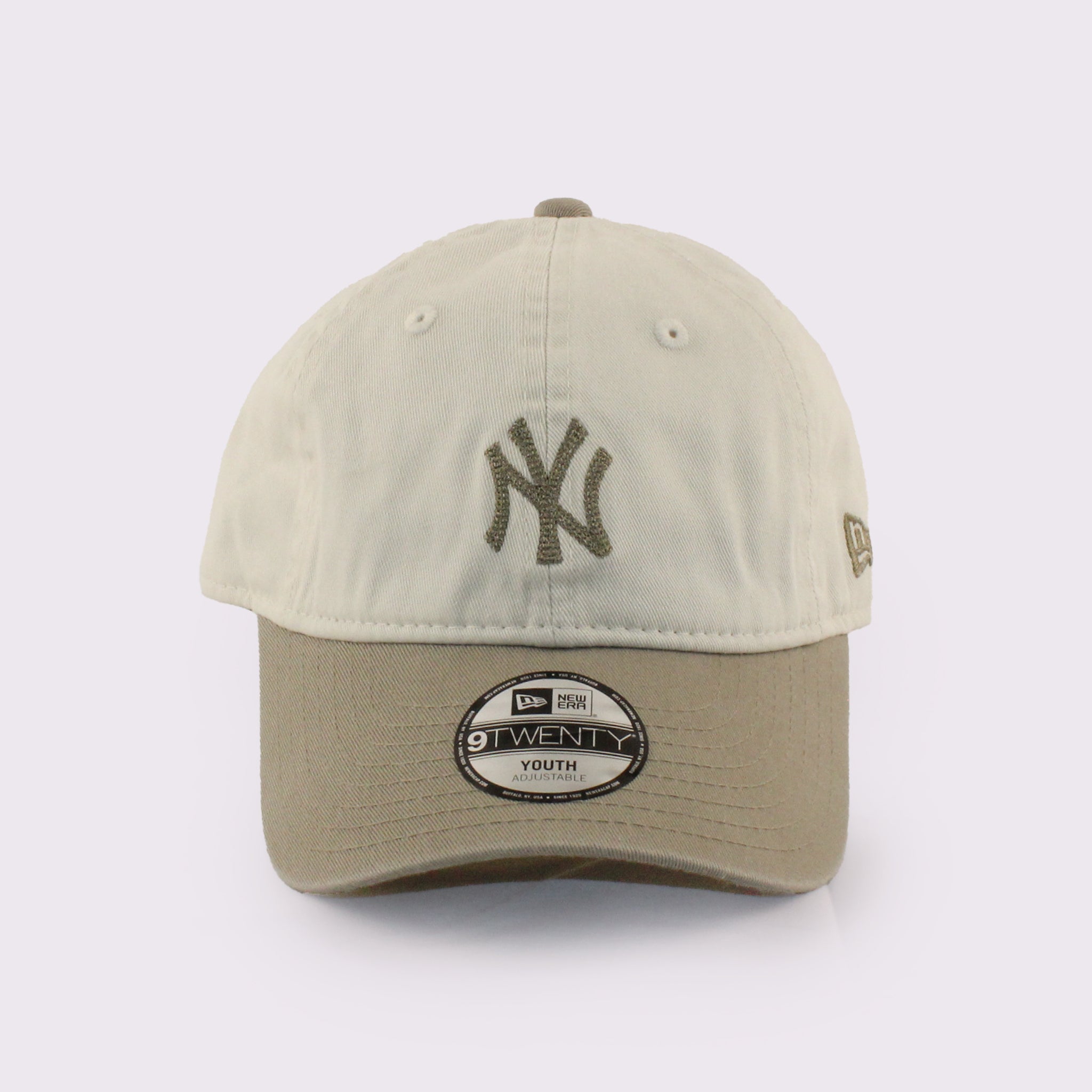 NEW ERA キッズ Youth 9TWENTY MLB Chain Stitch チェーンステッチ ニューヨーク･ヤンキース アイボリー/ペブル