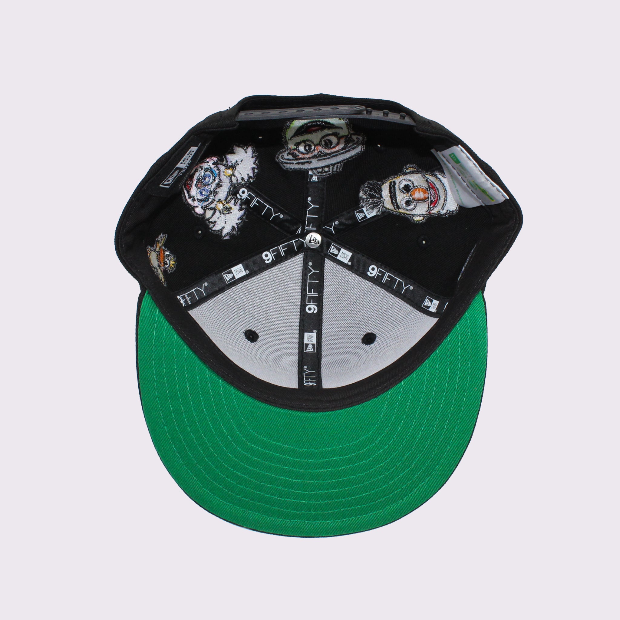 NEW ERA キッズ Youth 9FIFTY SESAME STREET セサミストリート オールオーバー ブラック