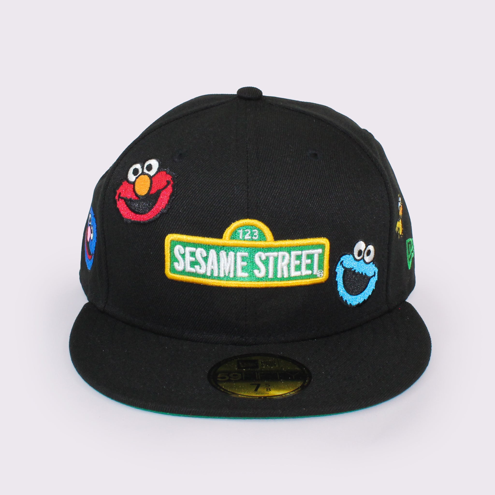 NEW ERA 59FIFTY SESAME STREET セサミストリート オールオーバー ブラック