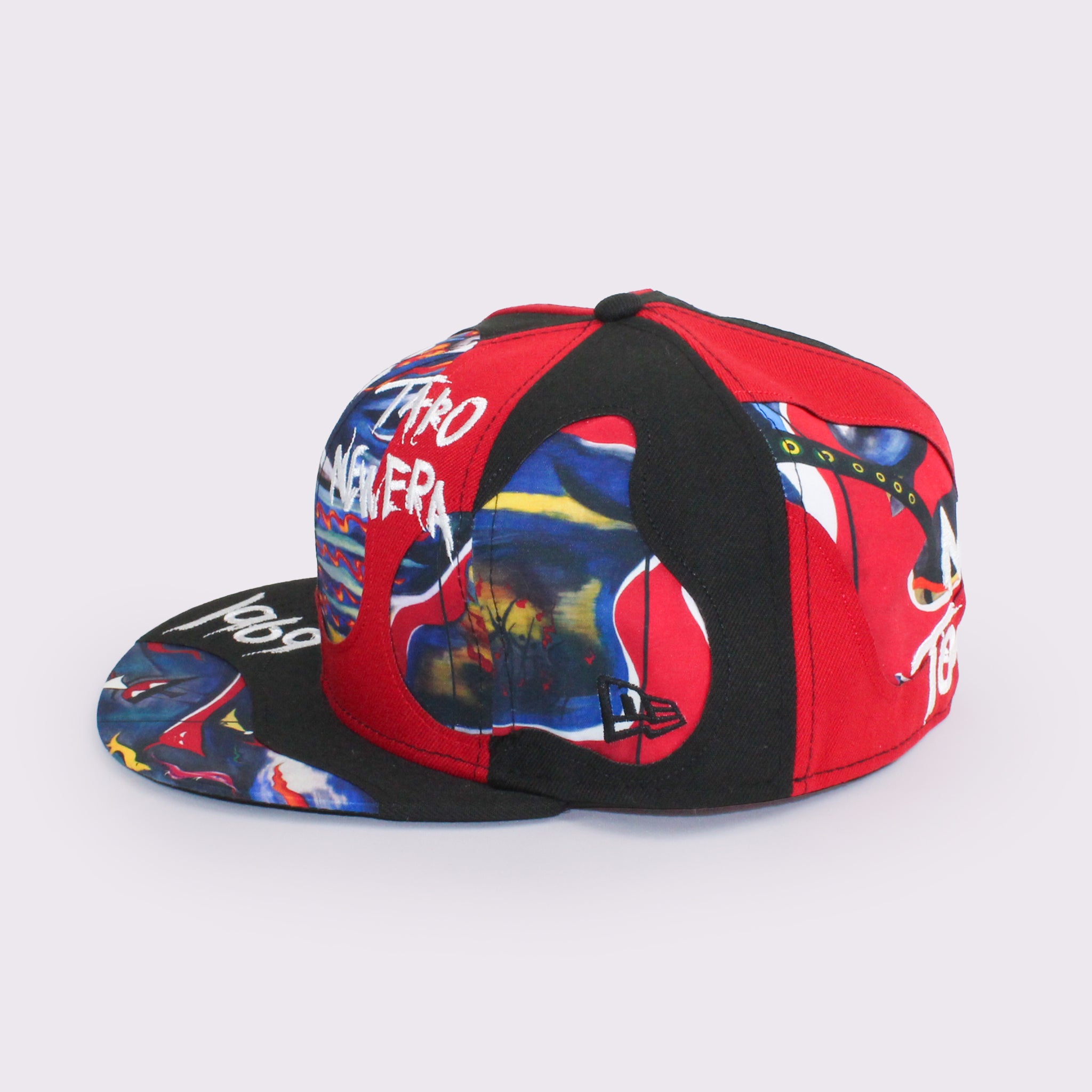 NEW ERA 59FIFTY TARO OKAMOTO 岡本太郎 明日の神話 ブラック/スカーレット