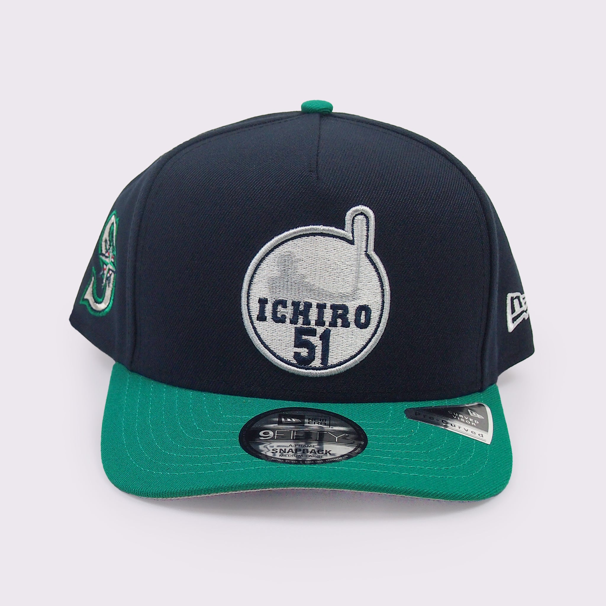 NEW ERA PC 9FIFTY A-Frame Hall of Fame 2025 Ichiro Suzuki シアトル・マリナーズ パッチ ネイビー グリーンバイザー