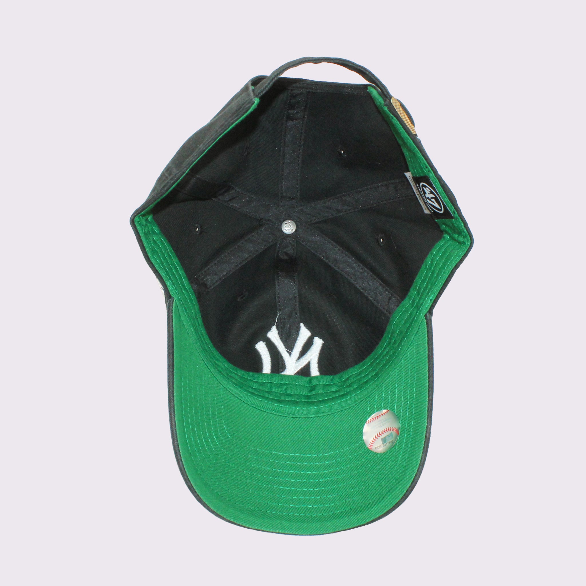 ヤンキース Yankees キャップ 80s 90s つば裏 緑 47 クリーンナップ ニューヨーク・ヤンキース With Heart