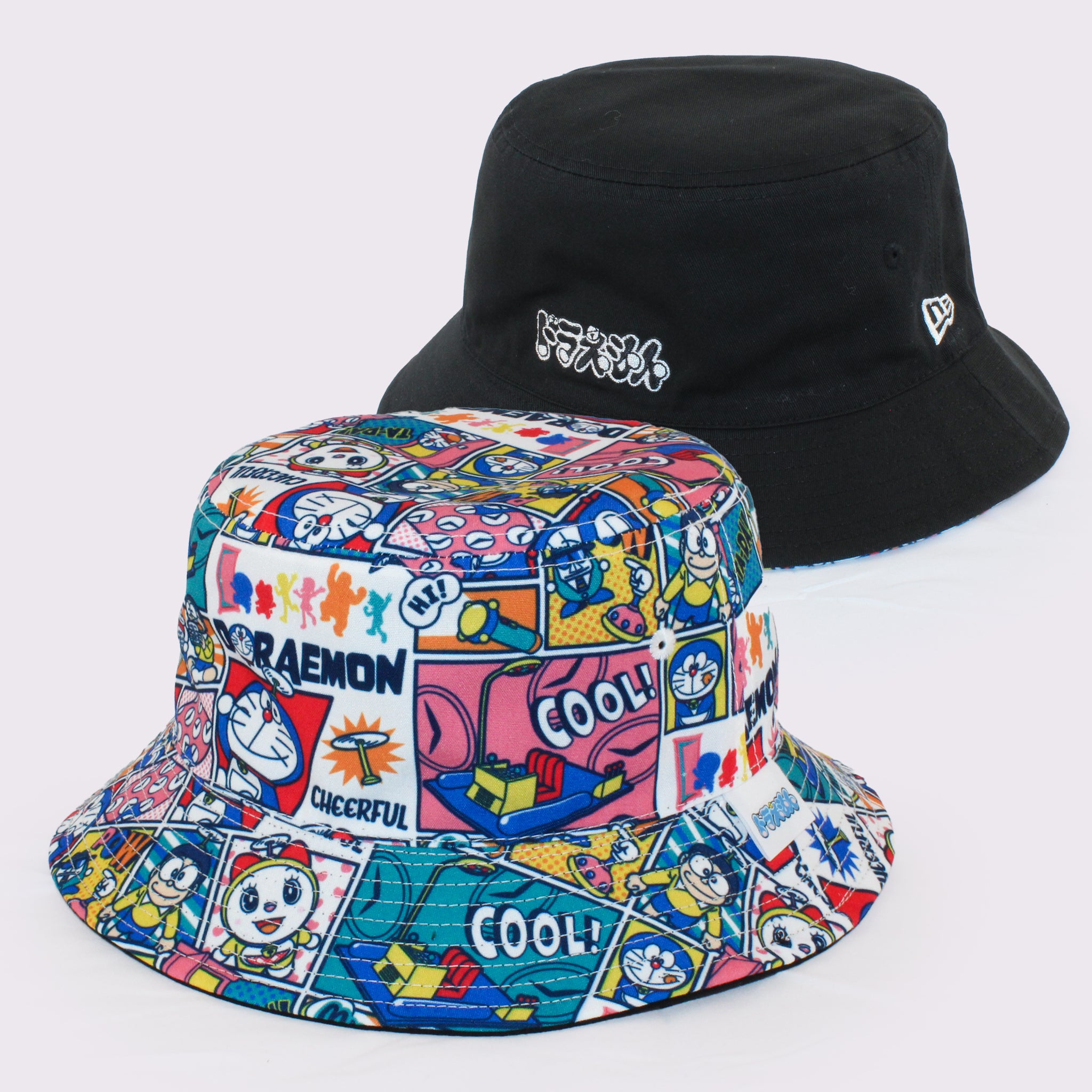 NEW ERA バケット01 リバーシブル ドラえもん コミック ブラック