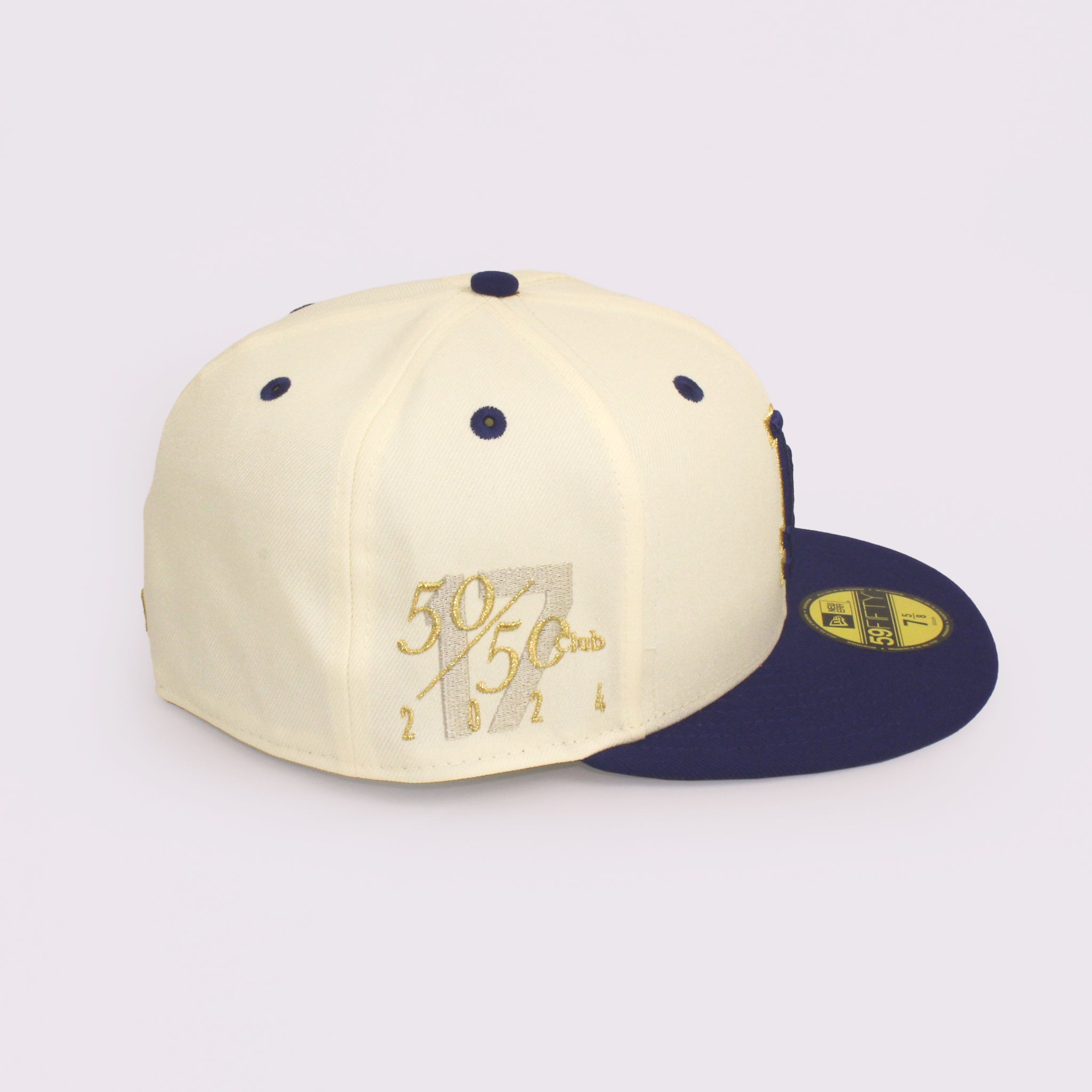 NEW ERA 59FIFTY Los Angeles Dodgers 50-50 Club Pack ロサンゼルス・ドジャース クロームホワイト ダークロイヤルバイザー  7 3/8   7 5/8