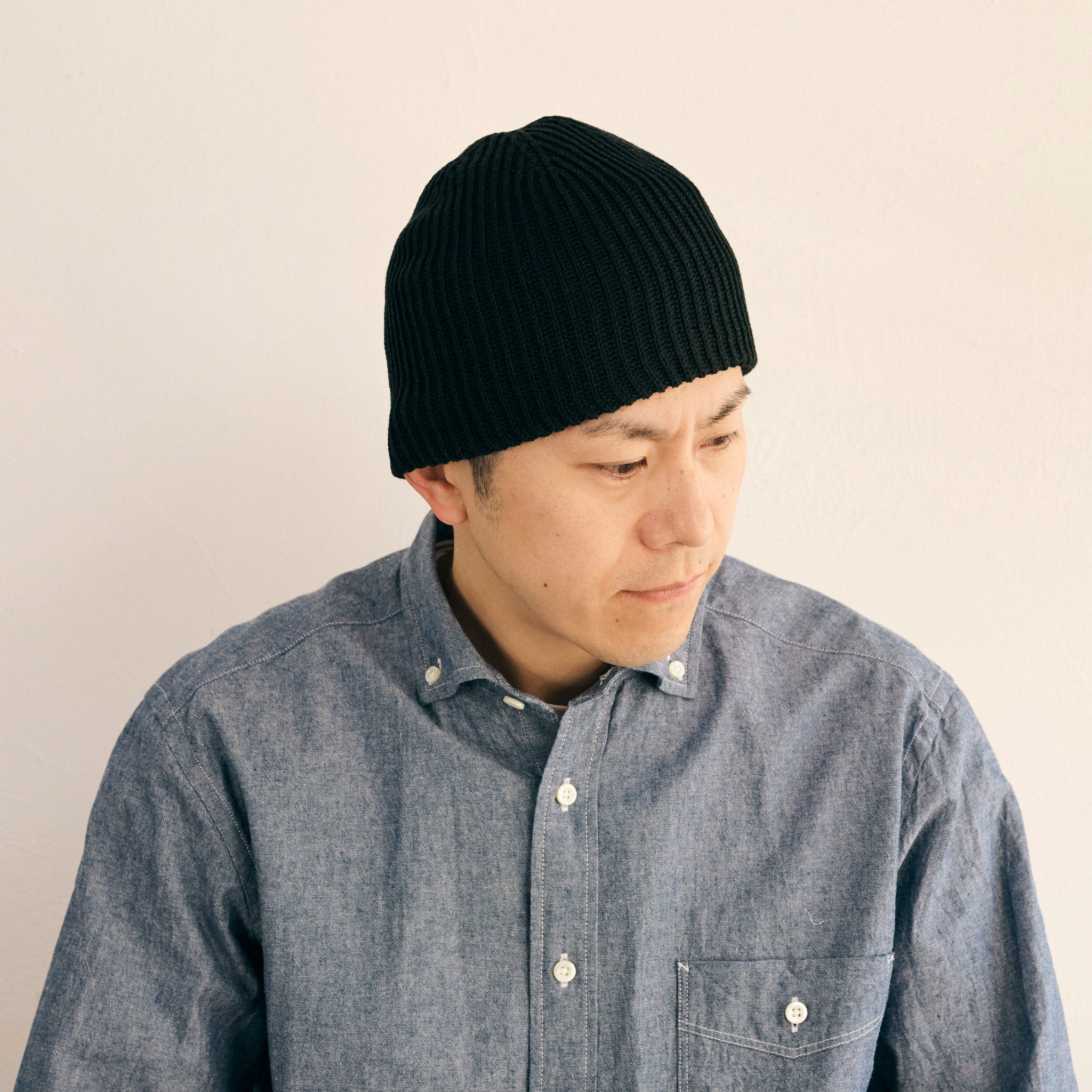 morno № 724525　綿麻ニットビーニー