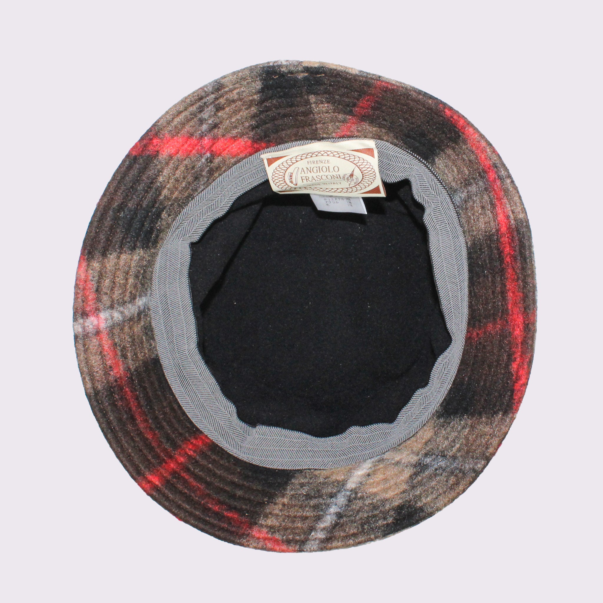 ANGIOLO FRASCONI　チェックバケットハット