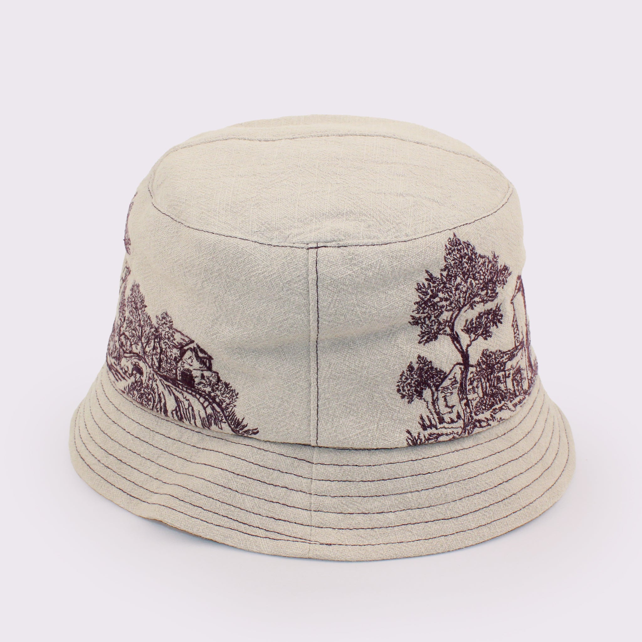 ANGIOLO FRASCONI　ラミー刺繍バケットハット 13878