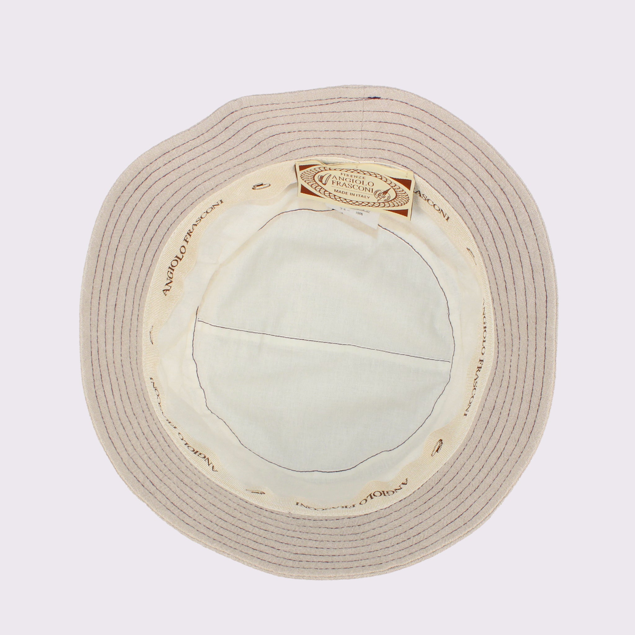 ANGIOLO FRASCONI　ラミー刺繍バケットハット 13878