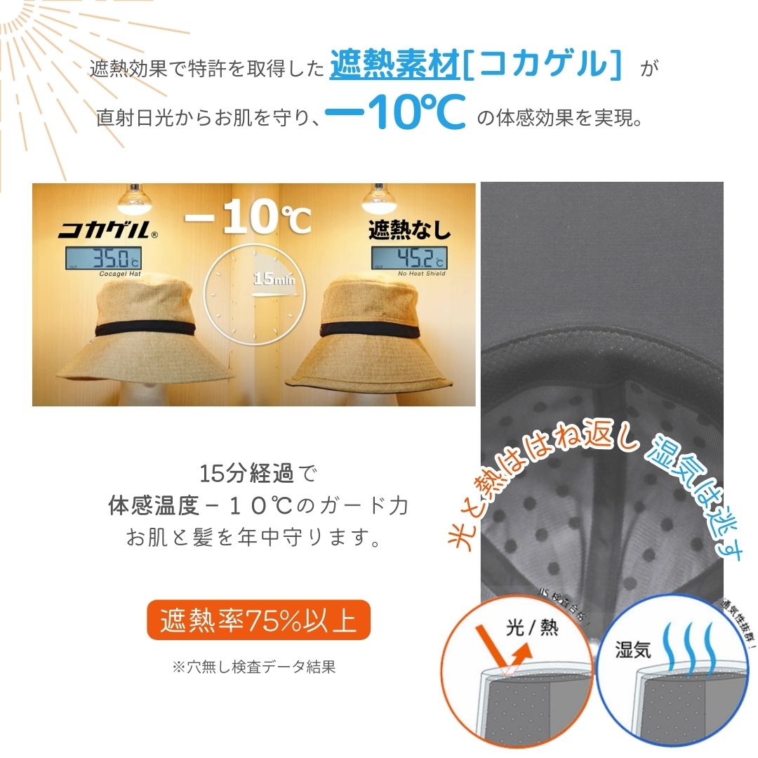 【公式】コカゲル（UV100％カット）マシンウォッシュ キャップ / 帽子専門店 ATRENA（アトレナ）オンラインストア