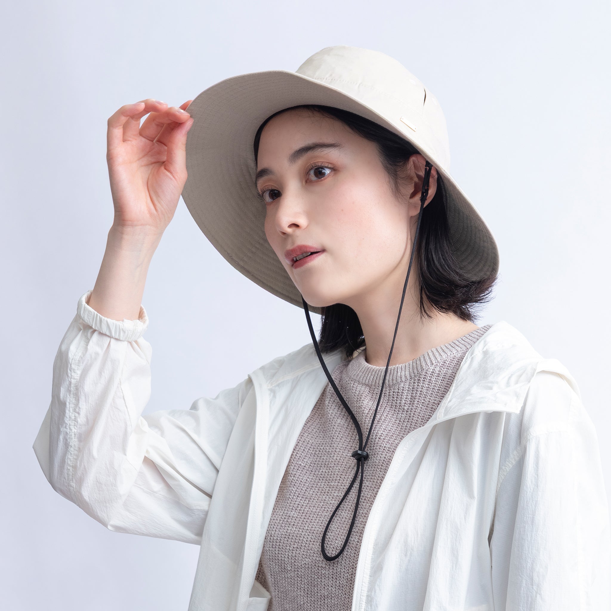 【専用】POTECHINO ニット帽 花装飾　グレー、ホワイト2点おまとめ) チェイスビーニー