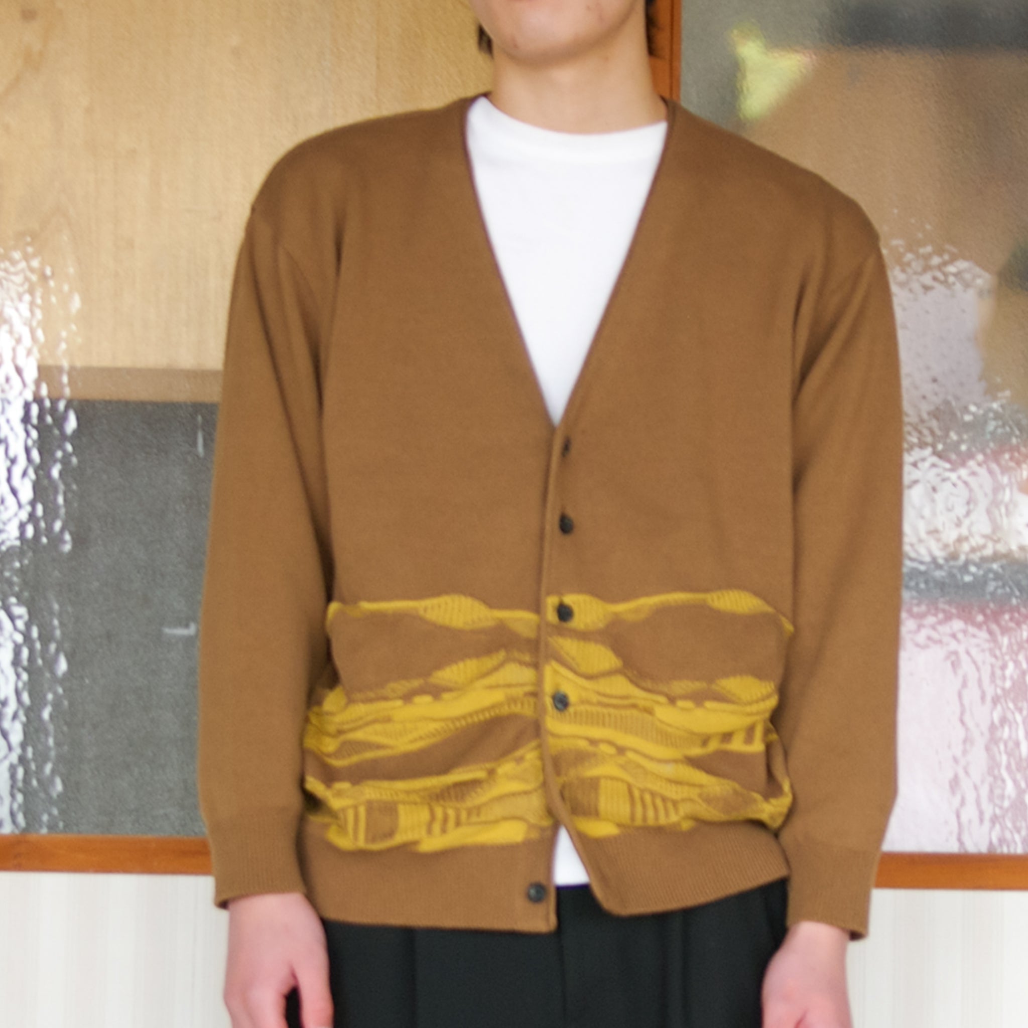 【HKD/花澤ニットデザイン】波柄カーディガン