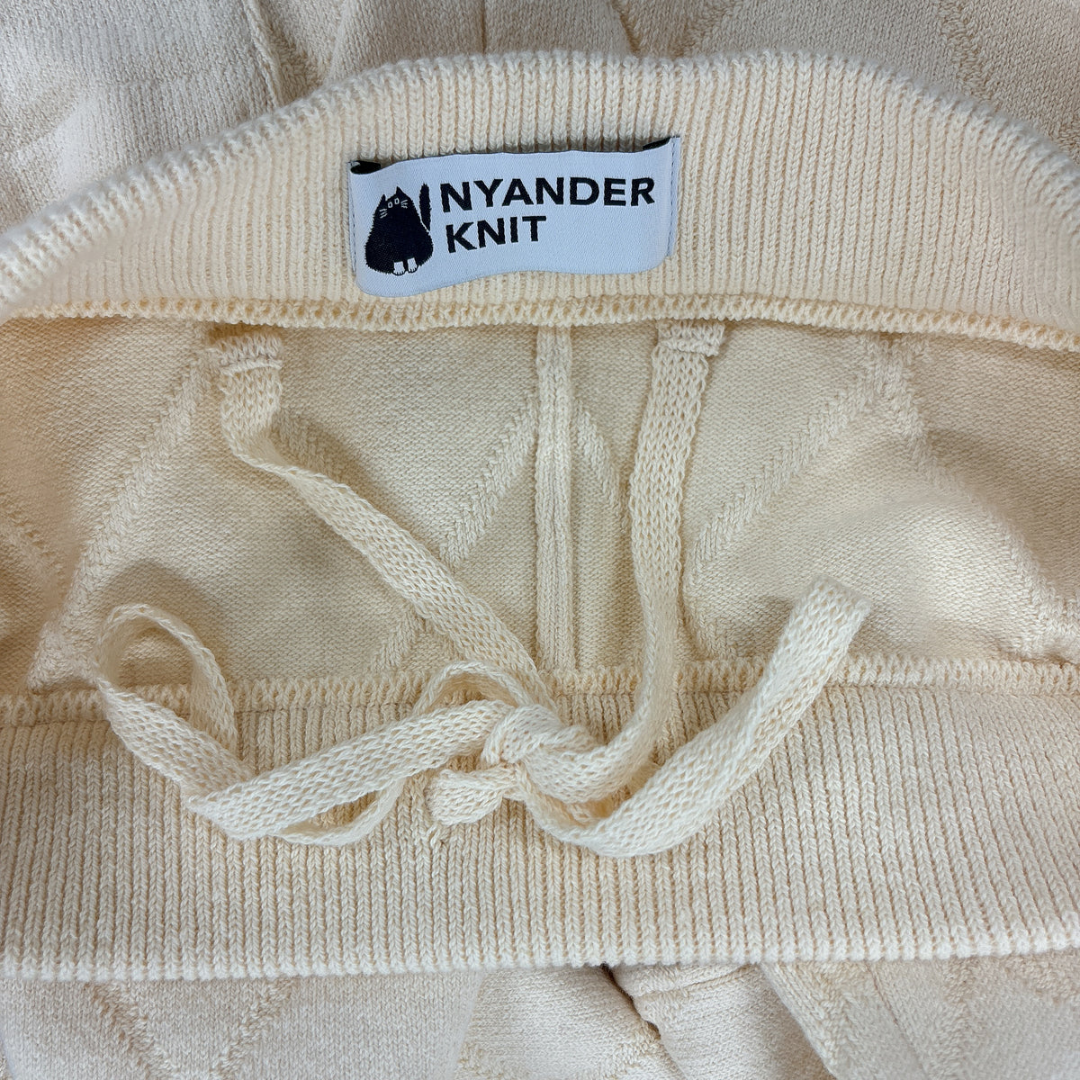 【NYANDER KNIT/ニャンダーニット】 links knit pants コットンパンツ