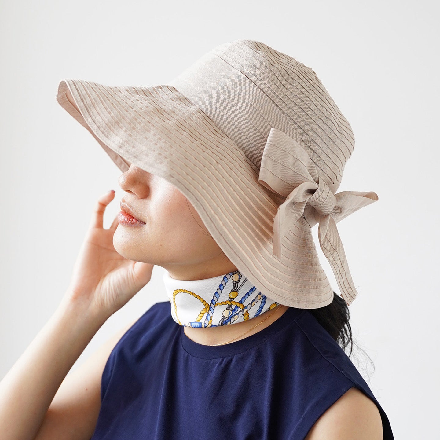 段折りブレード リボンつきキャペリン | 【公式】帽子専門店 ATRENA（アトレナ） オンラインストア　