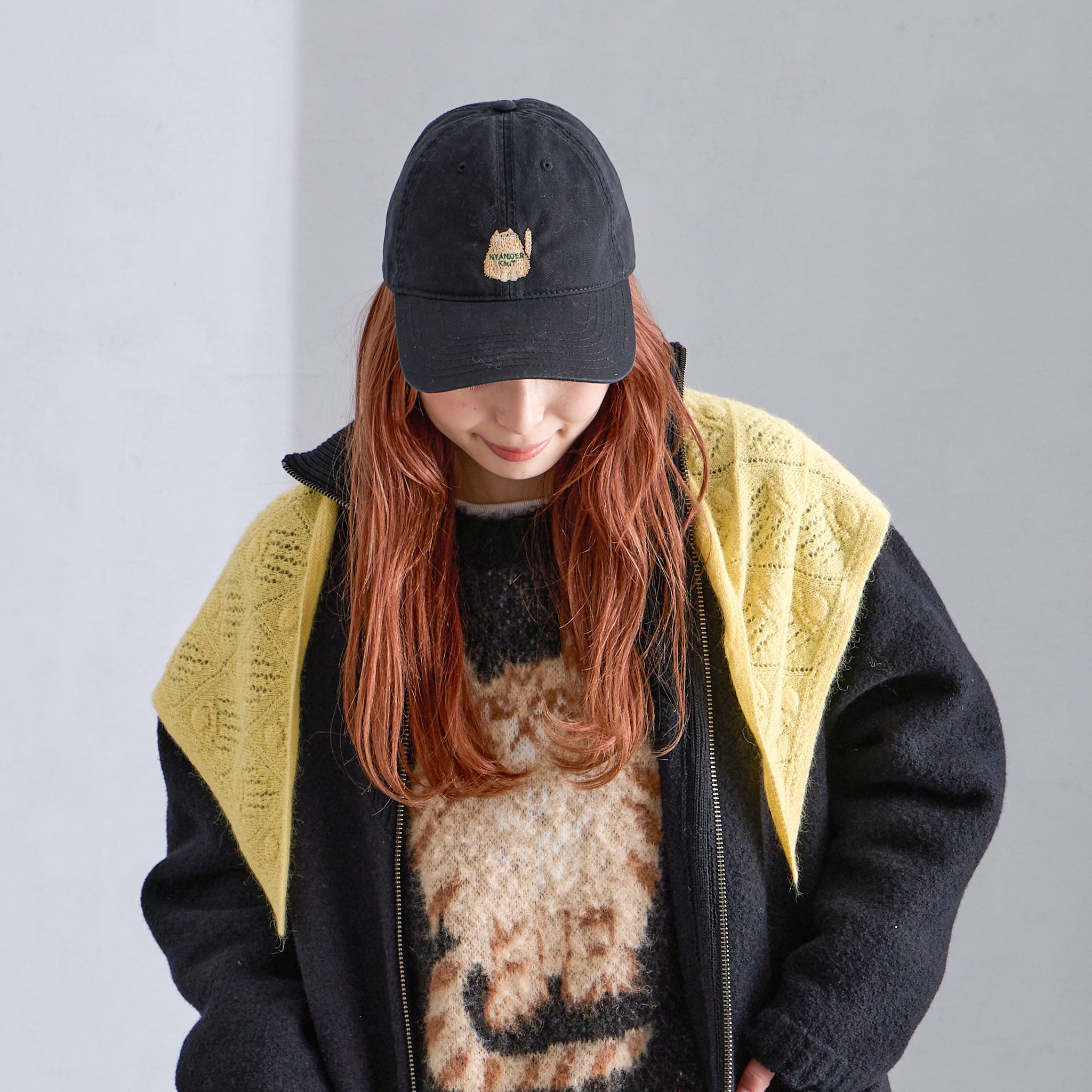 【NYANDER KNIT/ニャンダーニット】 ALPACA CATS CLAW △SHAWL