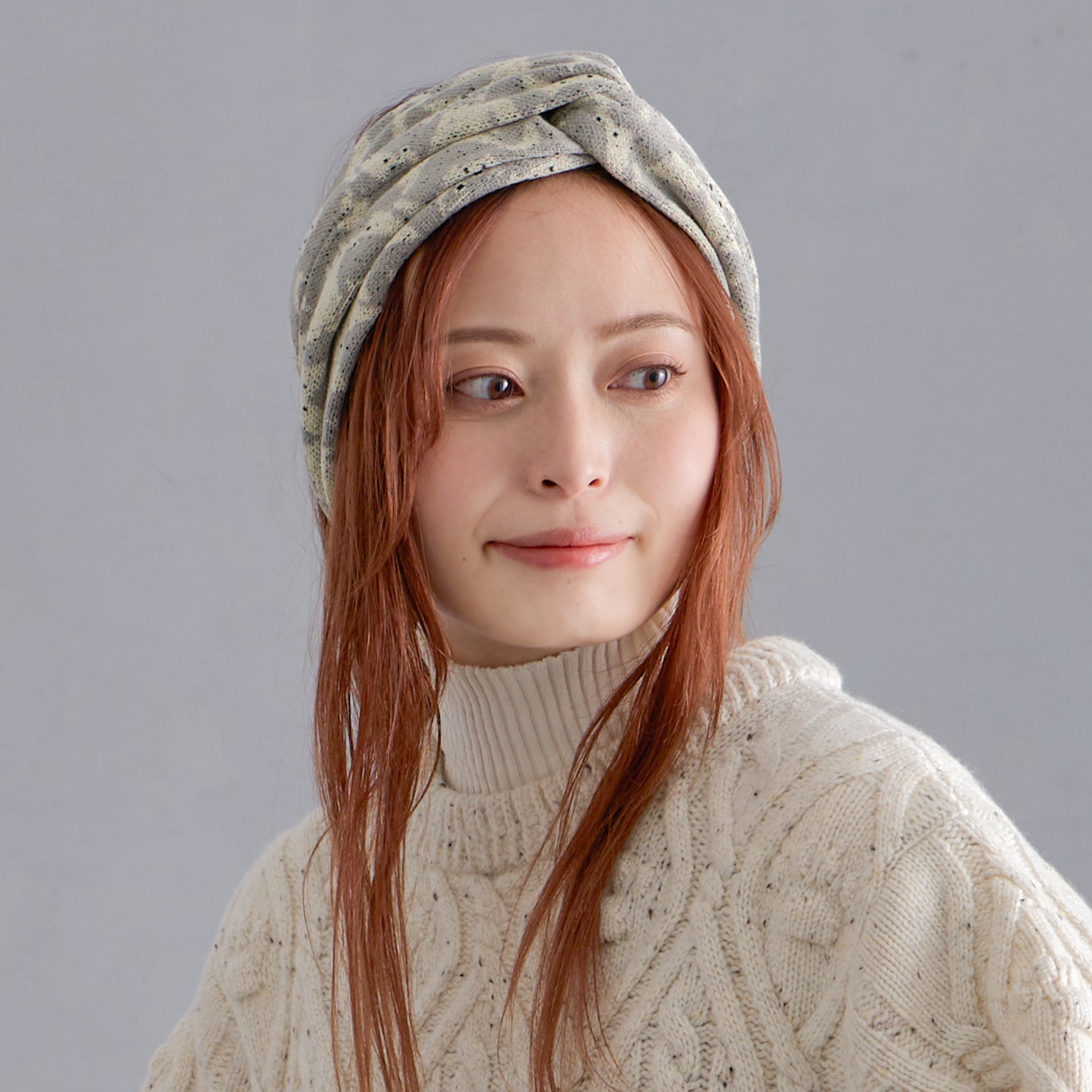 【NYANDER KNIT/ニャンダーニット】CATgeometric TURBAN