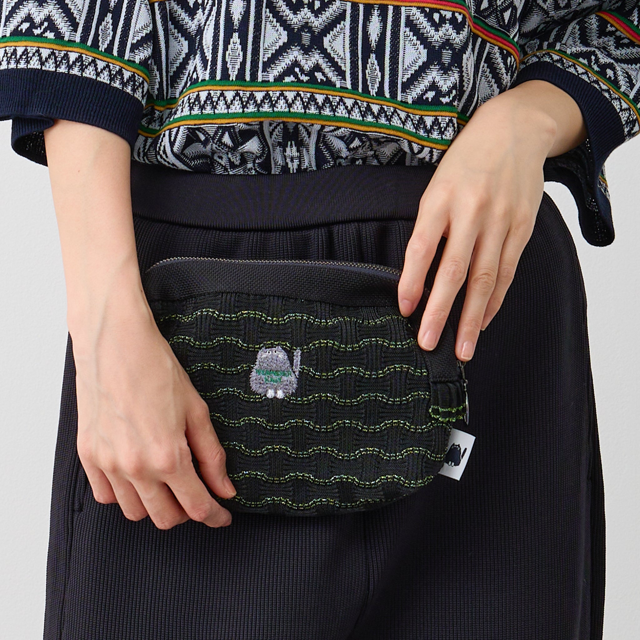 【NYANDER KNIT/ニャンダーニット】BORDER PORCH