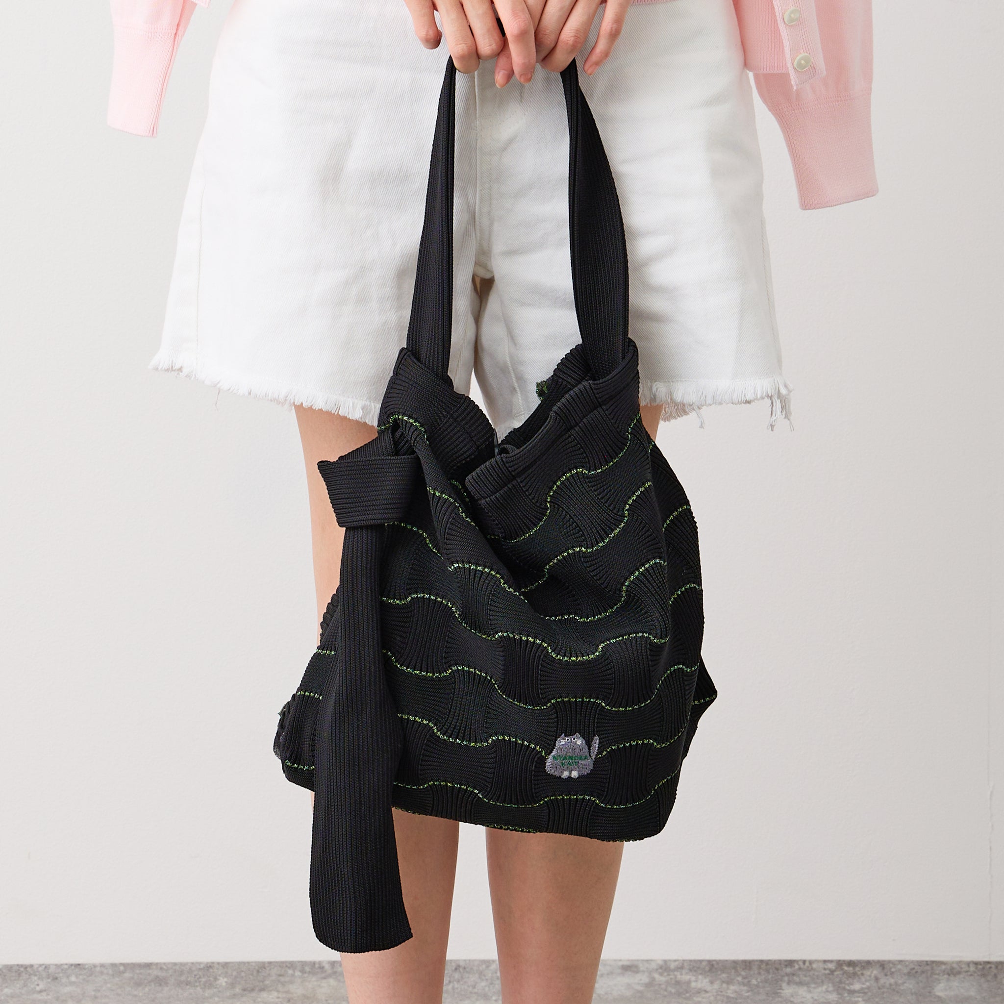 【NYANDER KNIT/ニャンダーニット】BORDER TOTE