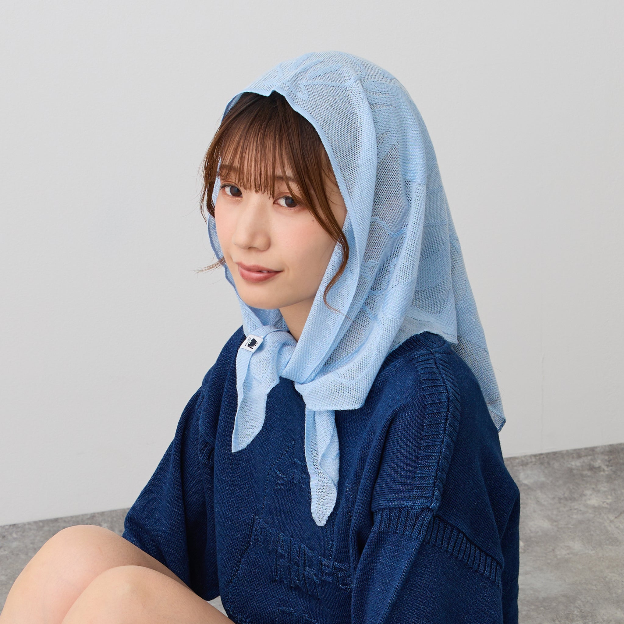 【NYANDER KNIT/ニャンダーニット】SANNKAKU SHAWL MER