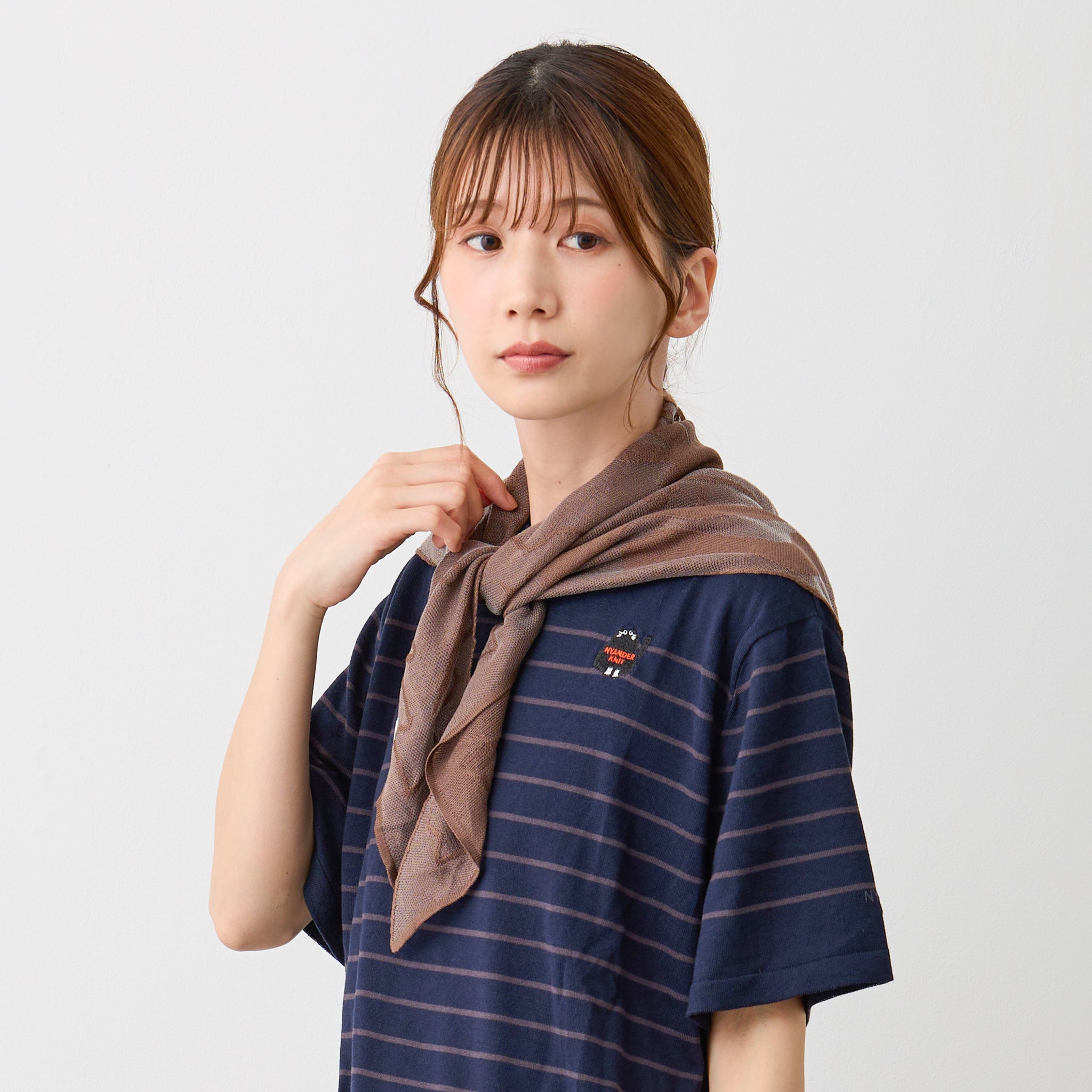 【NYANDER KNIT/ニャンダーニット】SANNKAKU SHAWL MER