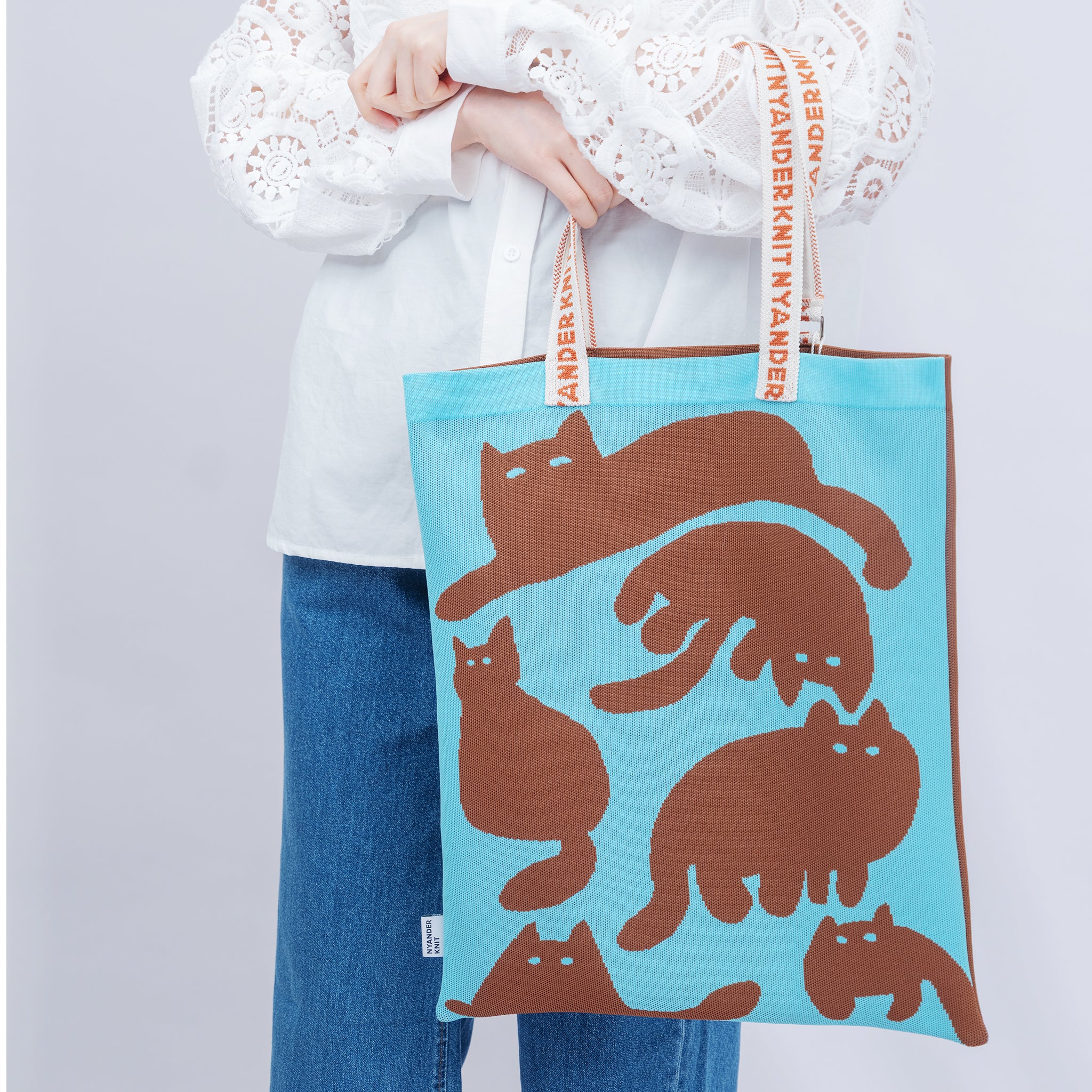 【NYANDER KNIT/ニャンダーニット】 SHADOW CAT TOTE　ATRENA限定デザイン