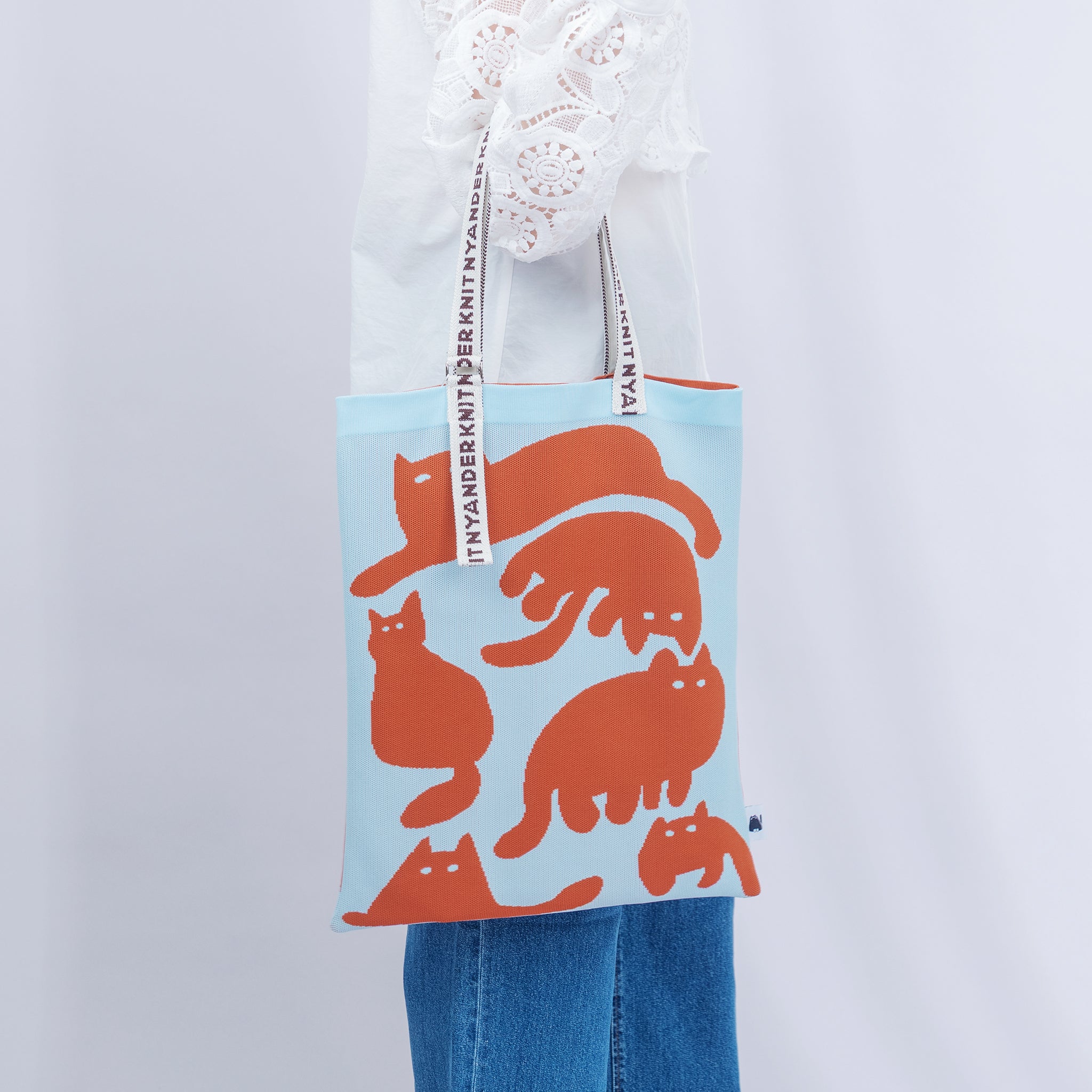 【NYANDER KNIT/ニャンダーニット】 SHADOW CAT TOTE　ATRENA限定デザイン