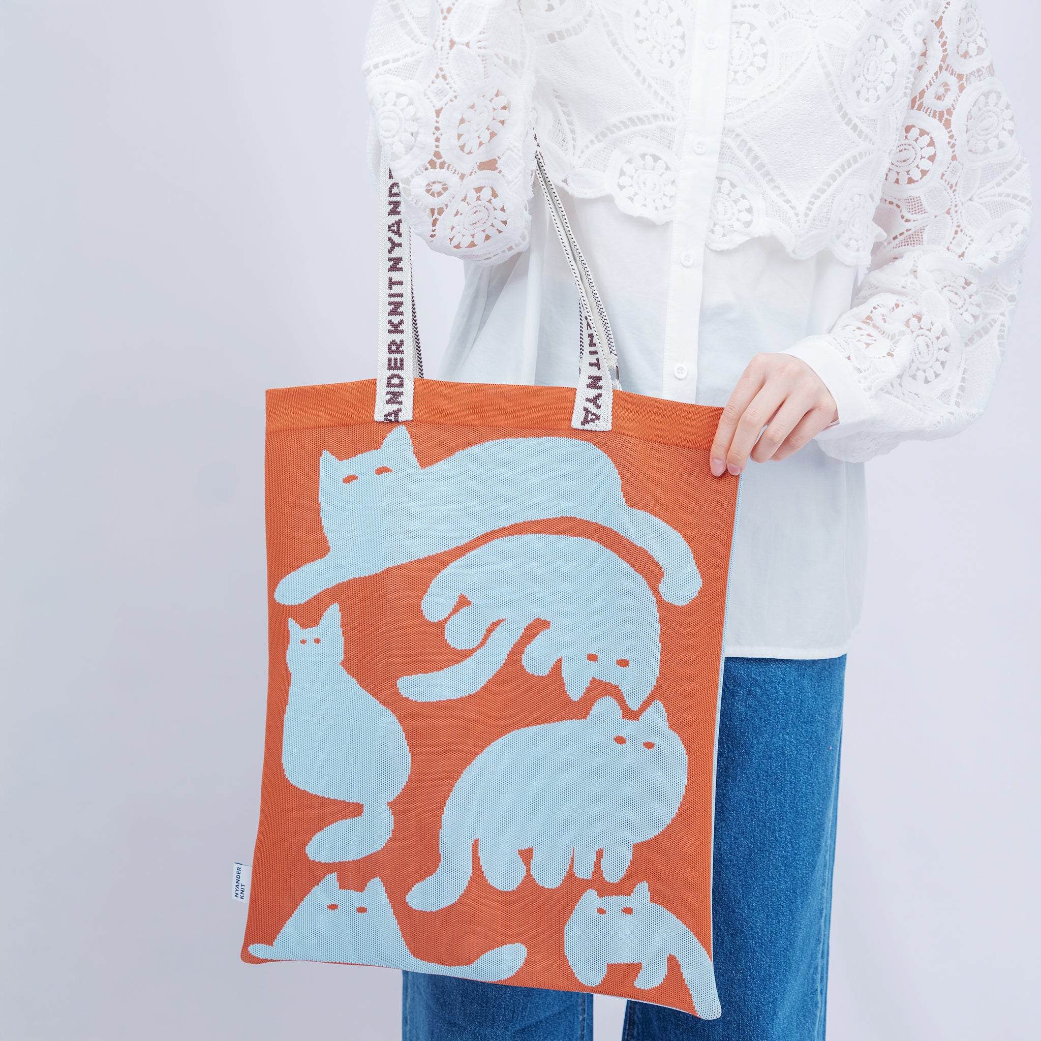 【NYANDER KNIT/ニャンダーニット】 SHADOW CAT TOTE　ATRENA限定デザイン