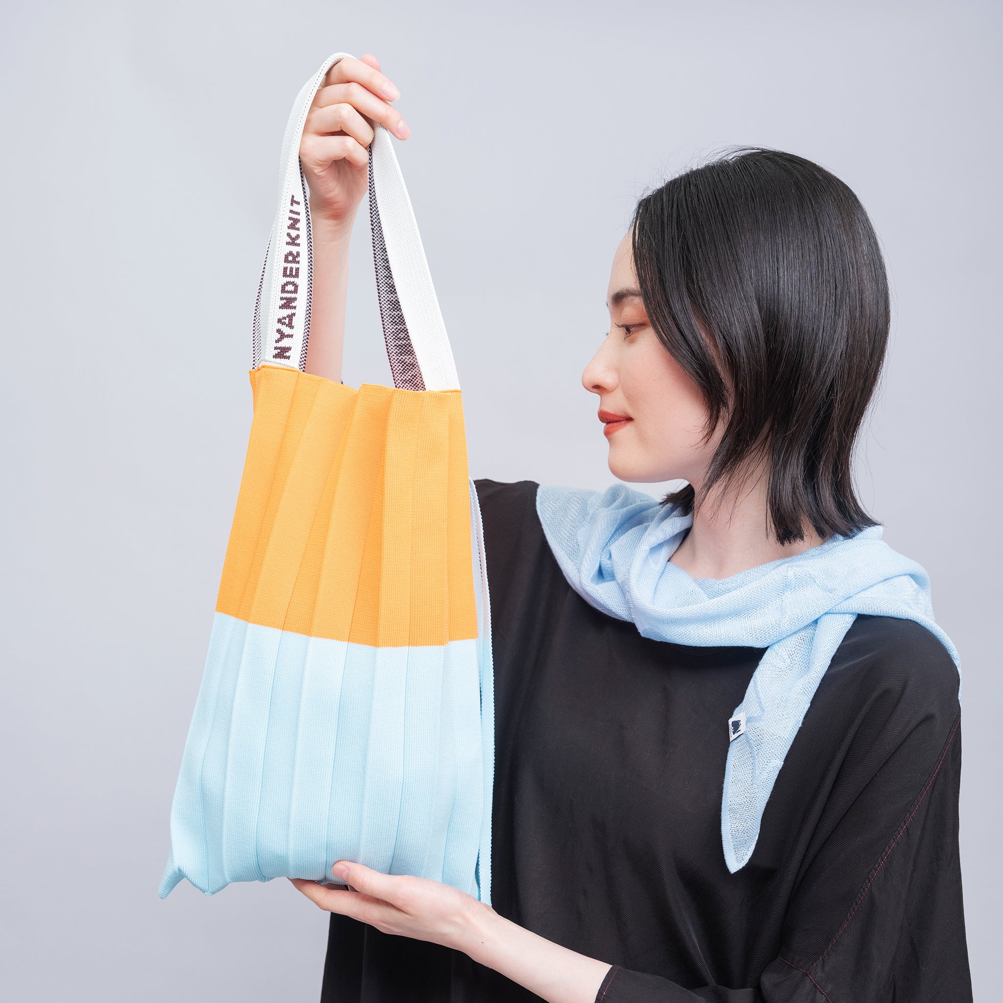 【NYANDER KNIT/ニャンダーニット】 NYANDER PLEATED PACK TOTE　ATRENA限定デザイン